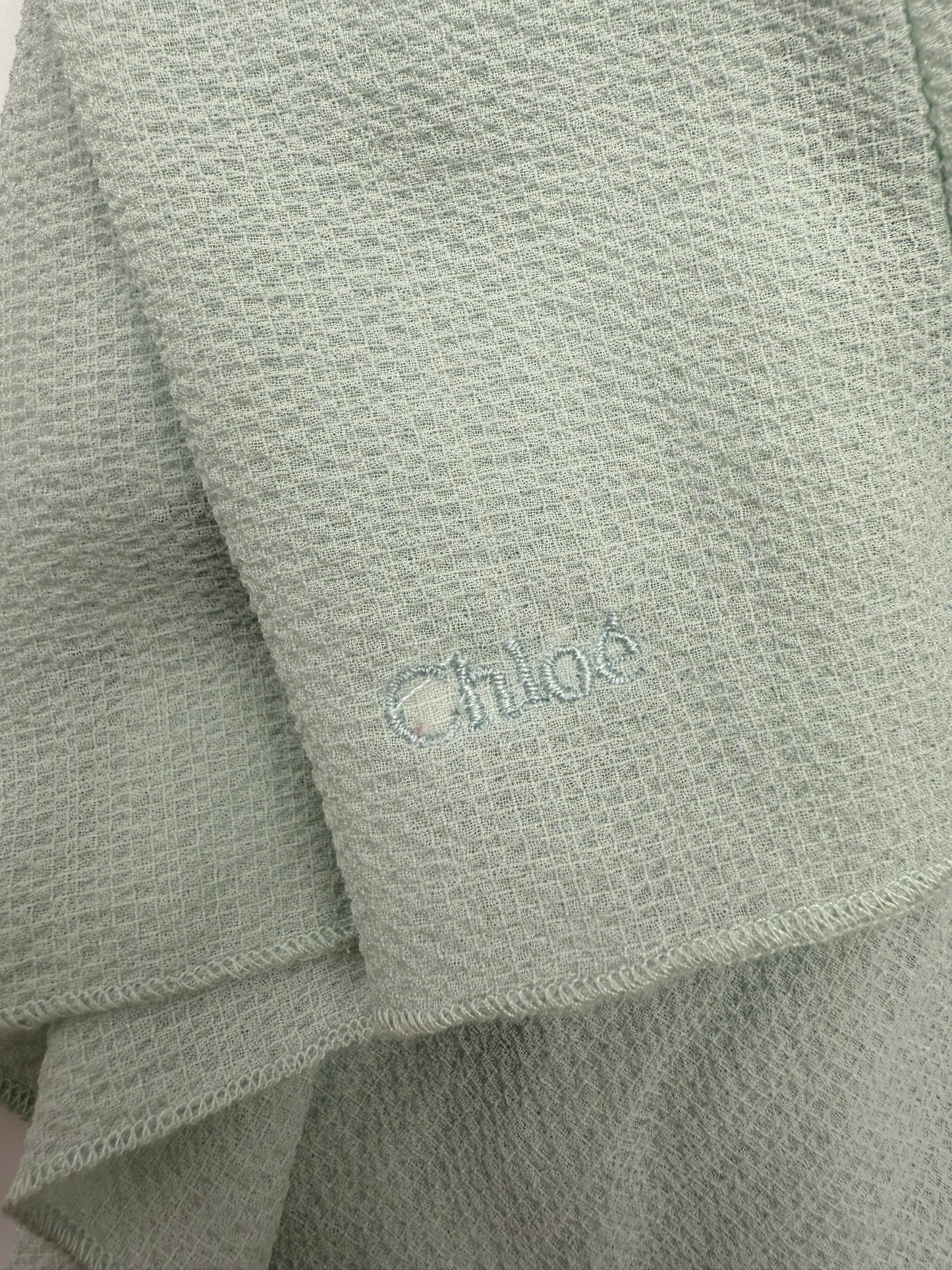 Chloe Kids Mint Green Crepe Dress Size 5