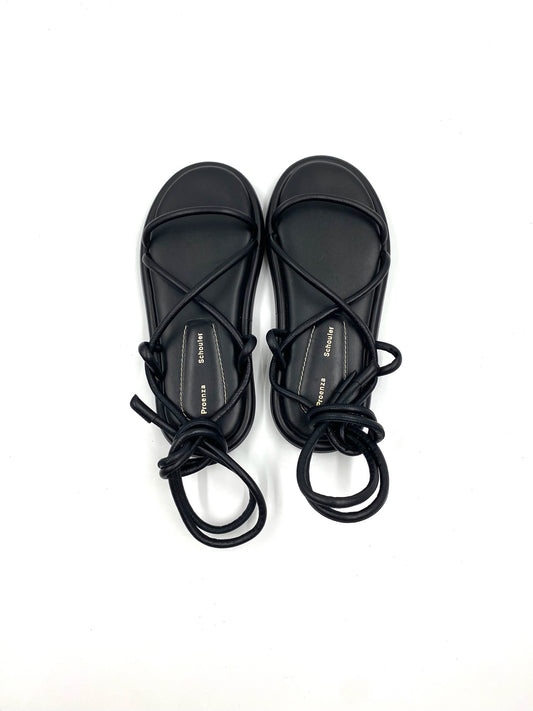 Proenzer Schouler Black Strappy Sandals Size 36