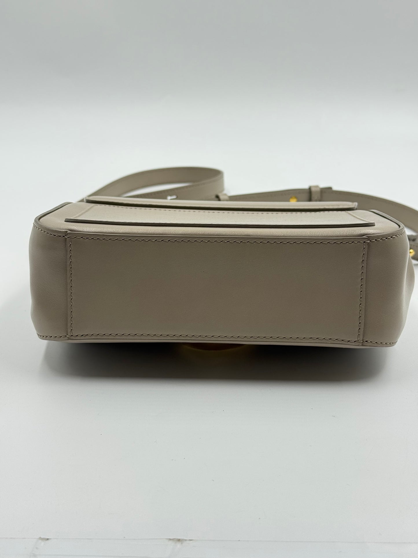 Chloe Calfskin Small C Taupe Crossbody Bag