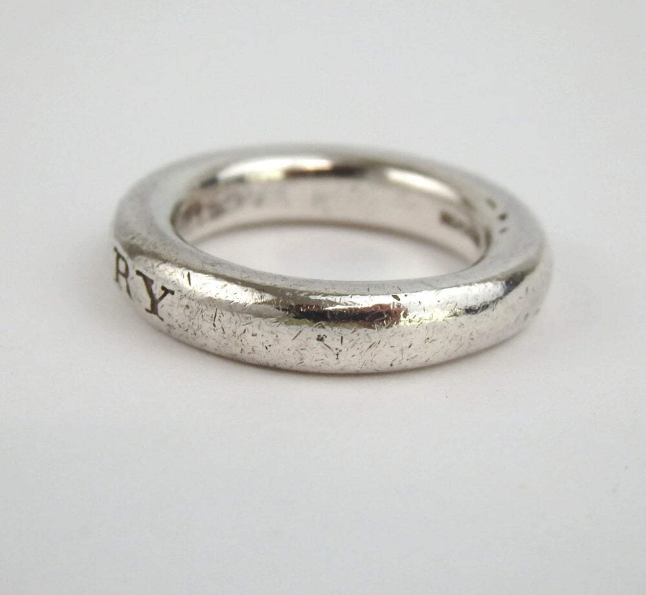 Burberry Sterling Silver Ring Size 5