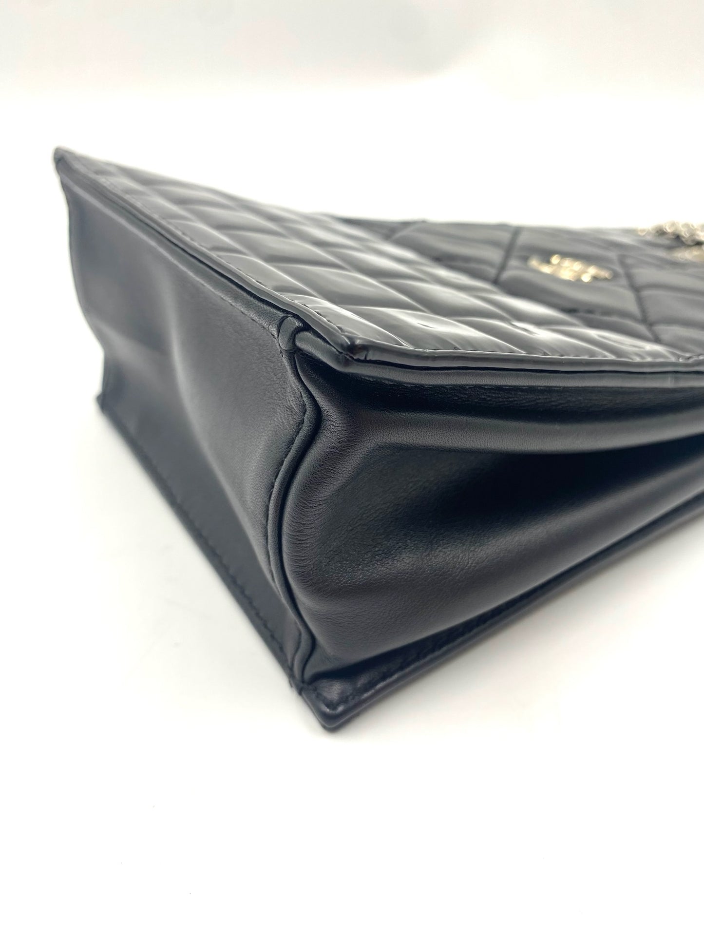 Chanel Black Leather & Patent Re-issue Mini Tote
