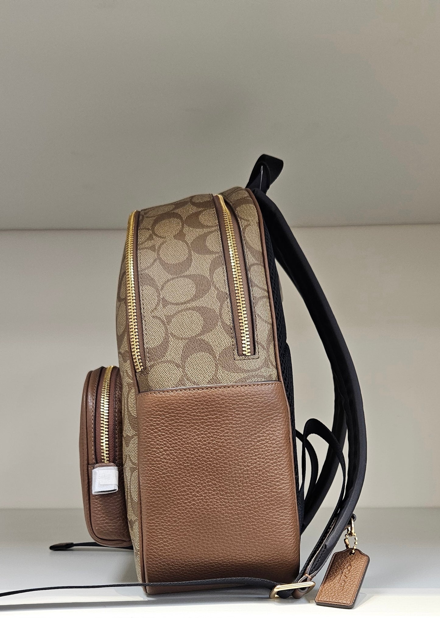 Brand New Brown Coach Court Monogram Backpack