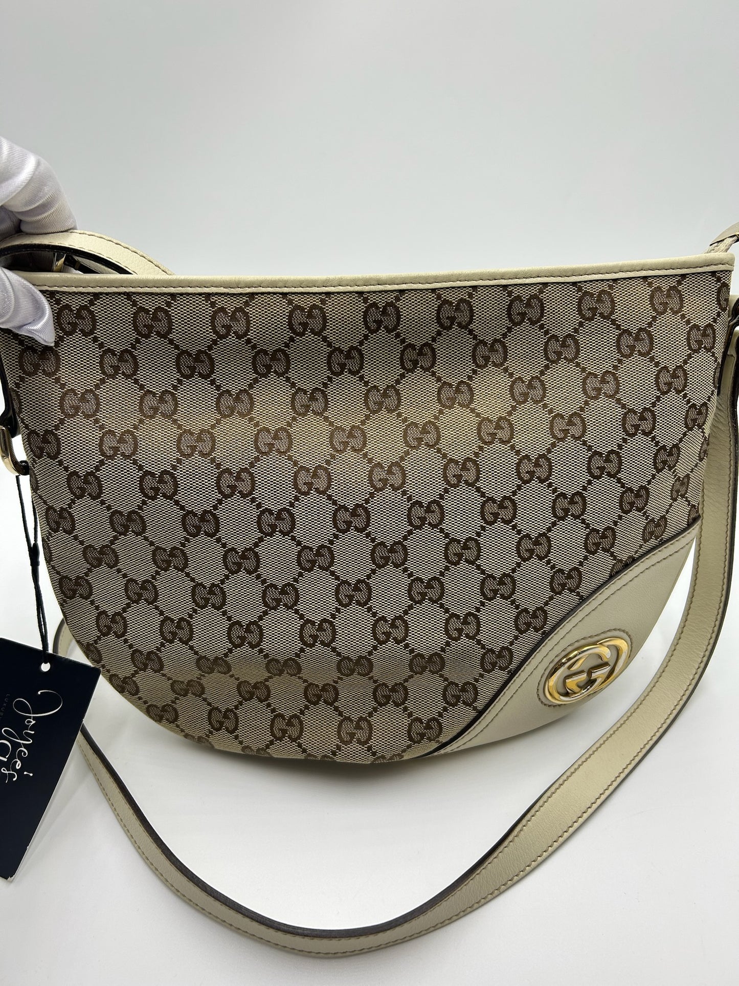 Gucci Monogram Canvas Crossbody Bag