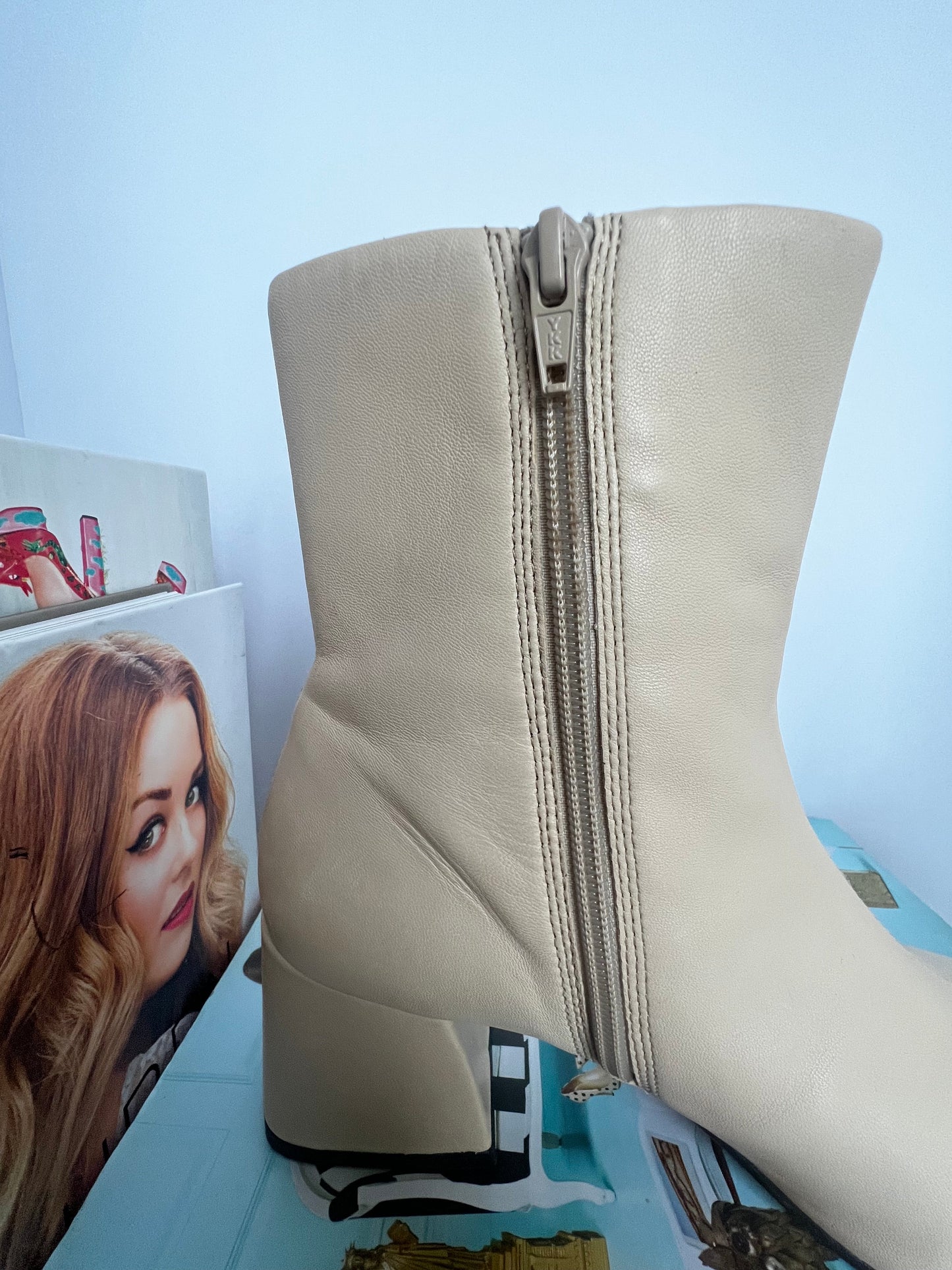 Vagabond Cream Ankle Boots Size 40