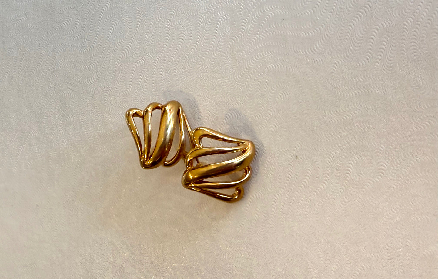 Vintage Monet Square Gold Earring