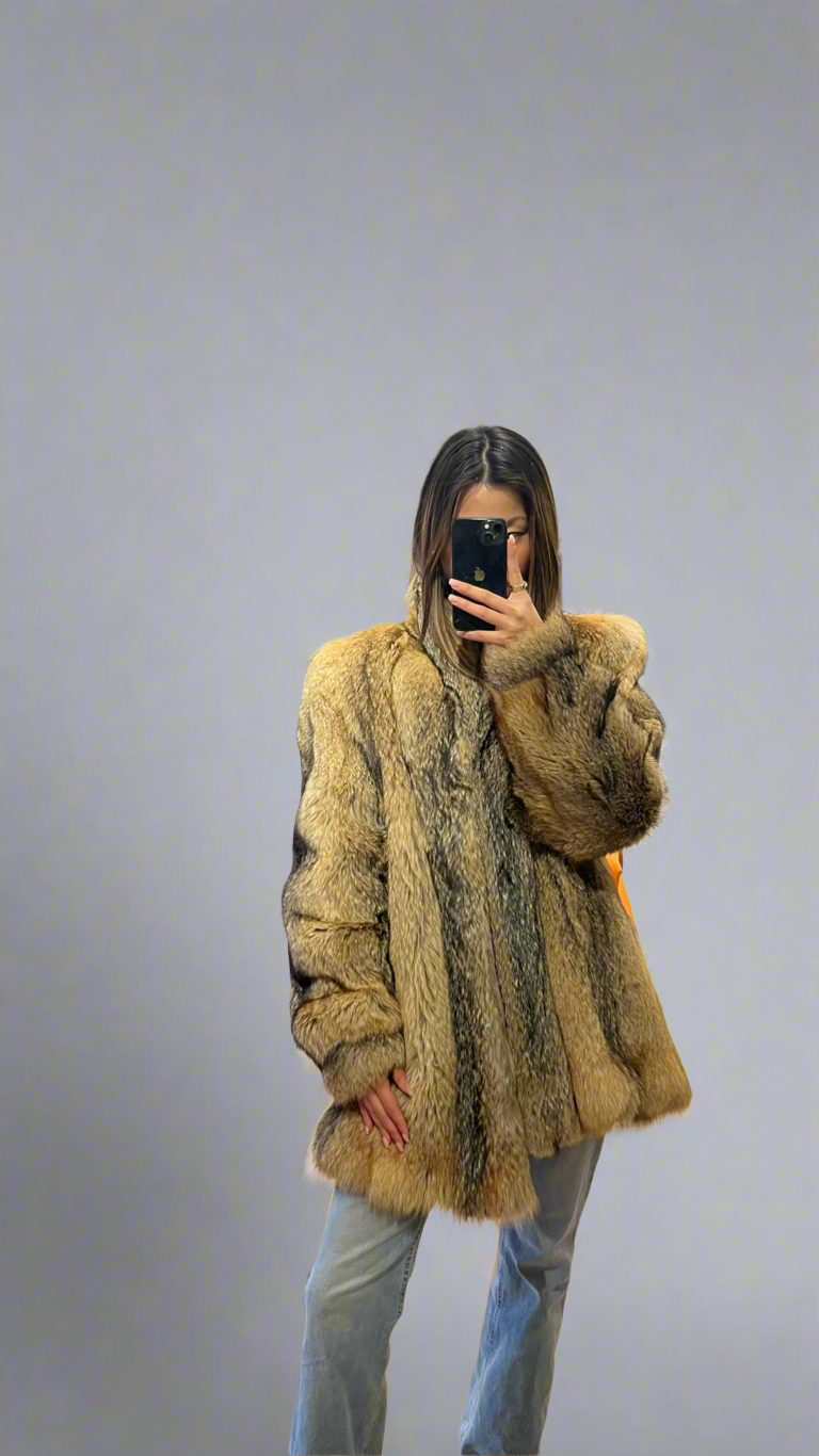 Vintage Amado Fox Fur Jacket Fits Like S/M