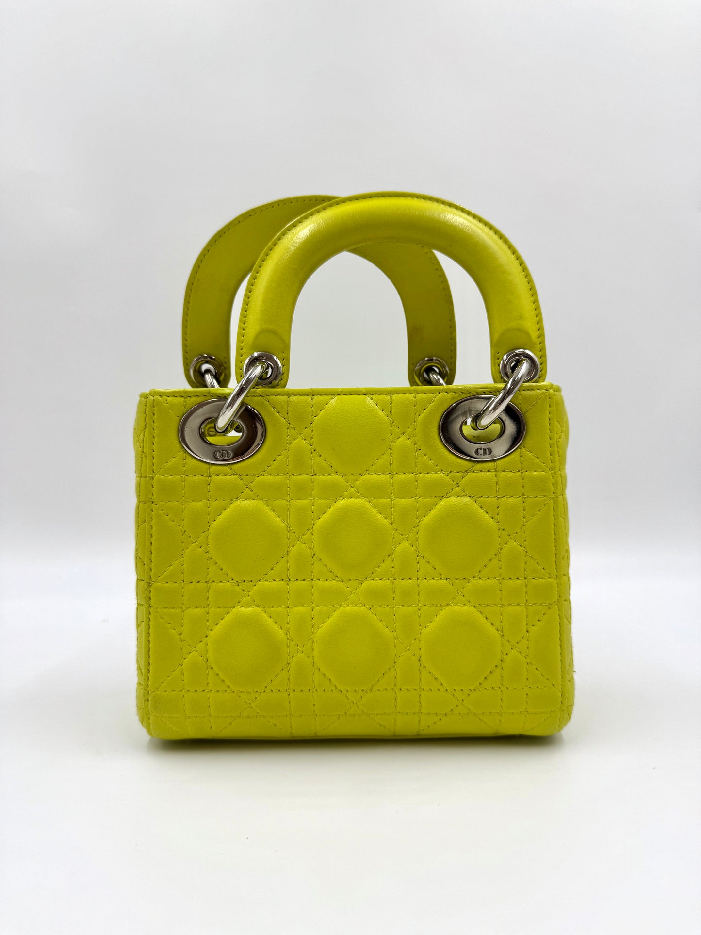 Lady Dior Mini Lemon Yellow Bag