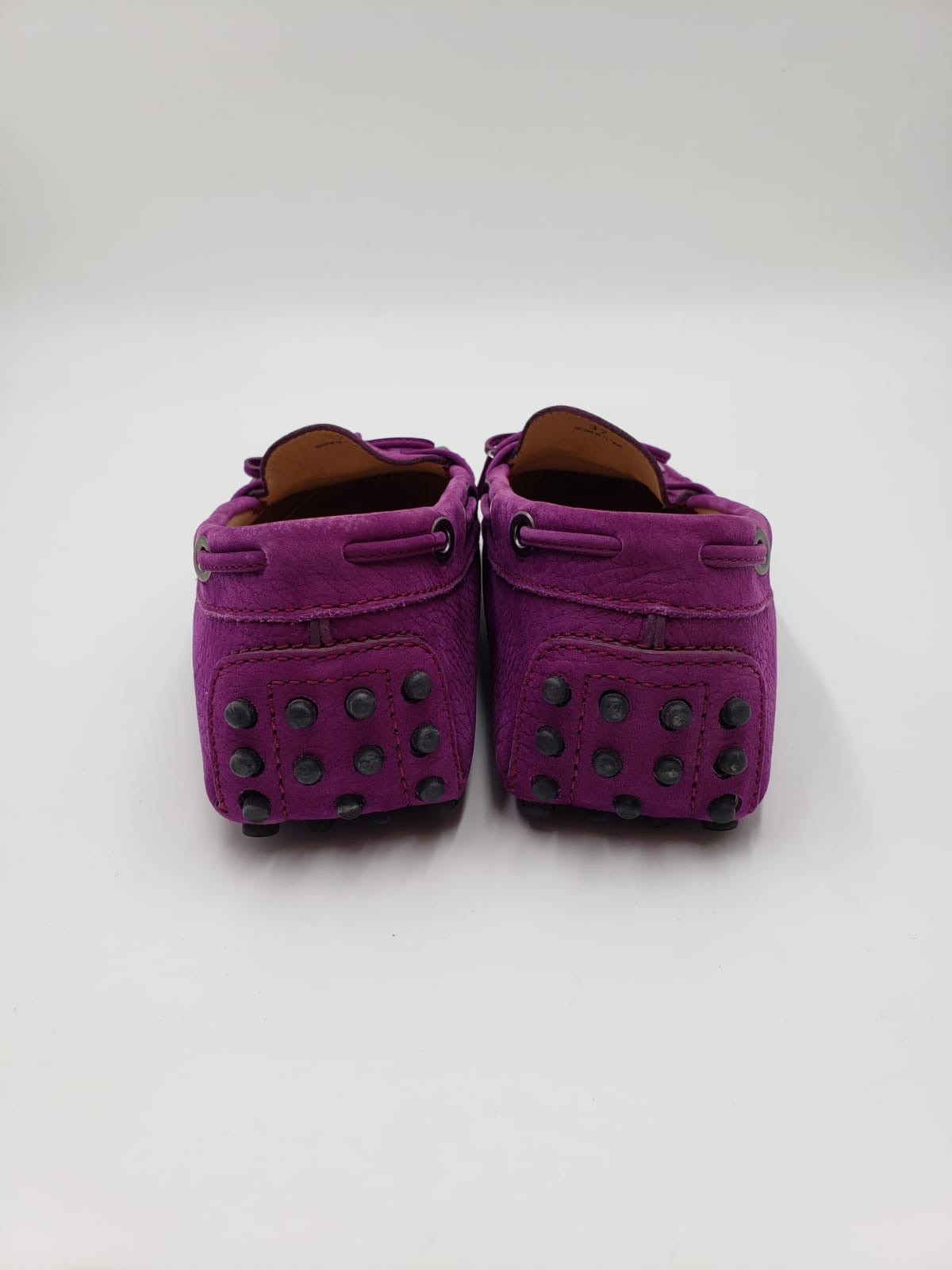 Tods Purple Flat Loafers Size 37