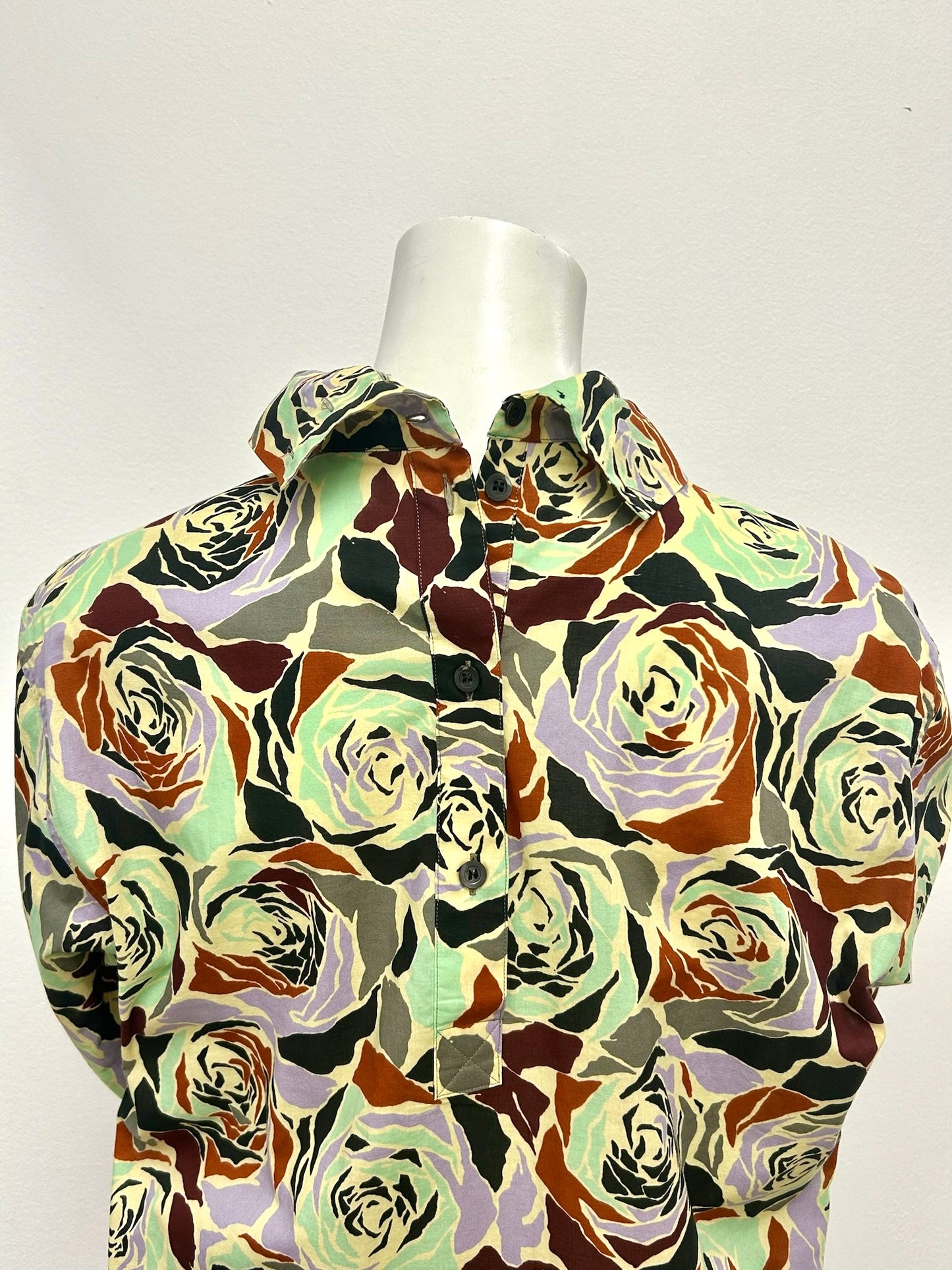 Dries Van Noten Long Sleeve Floral Blouse Size 40 US L