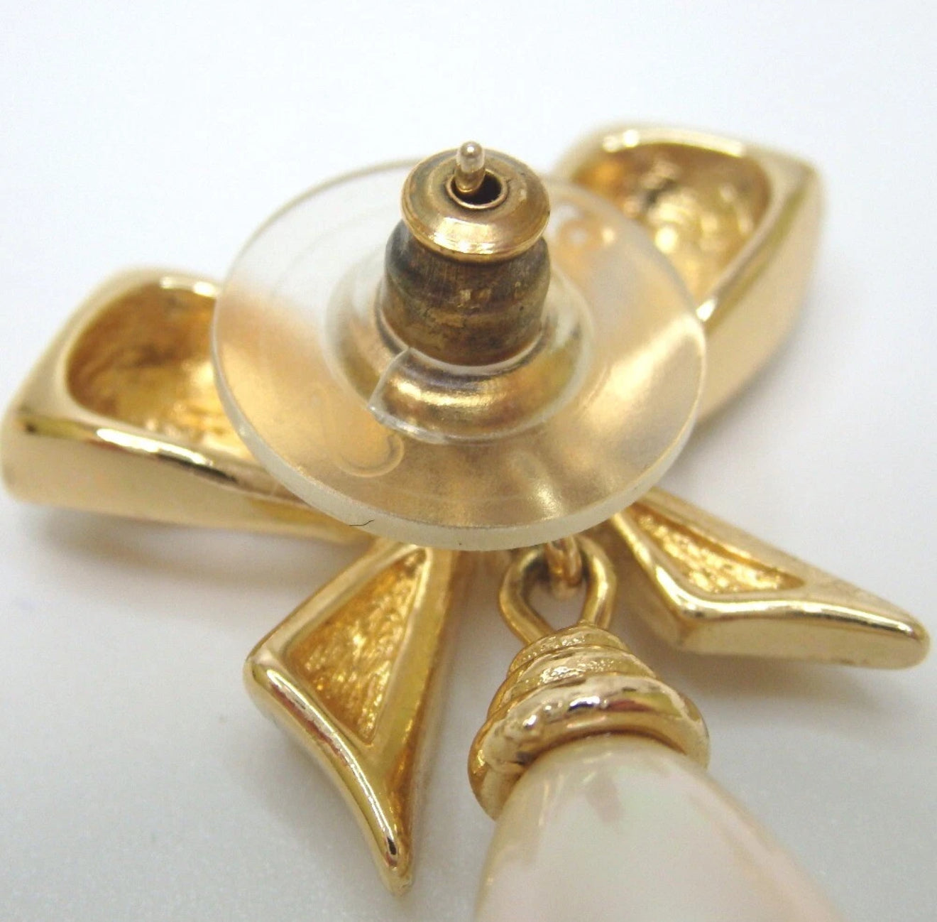 Vintage Christian Dior Pearl Drop Bow Earring