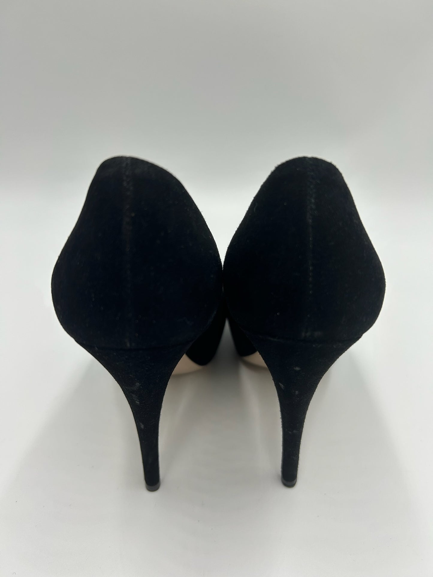 Miu Miu Black Suede Platform Pumps Size 36.5