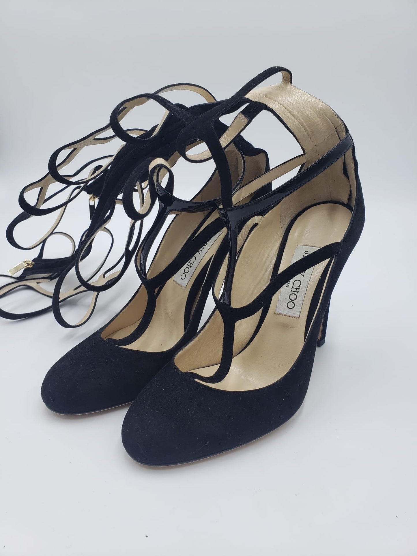 Brand New Jimmy Choo Dali 110 Black Suede Boots Size 38.5