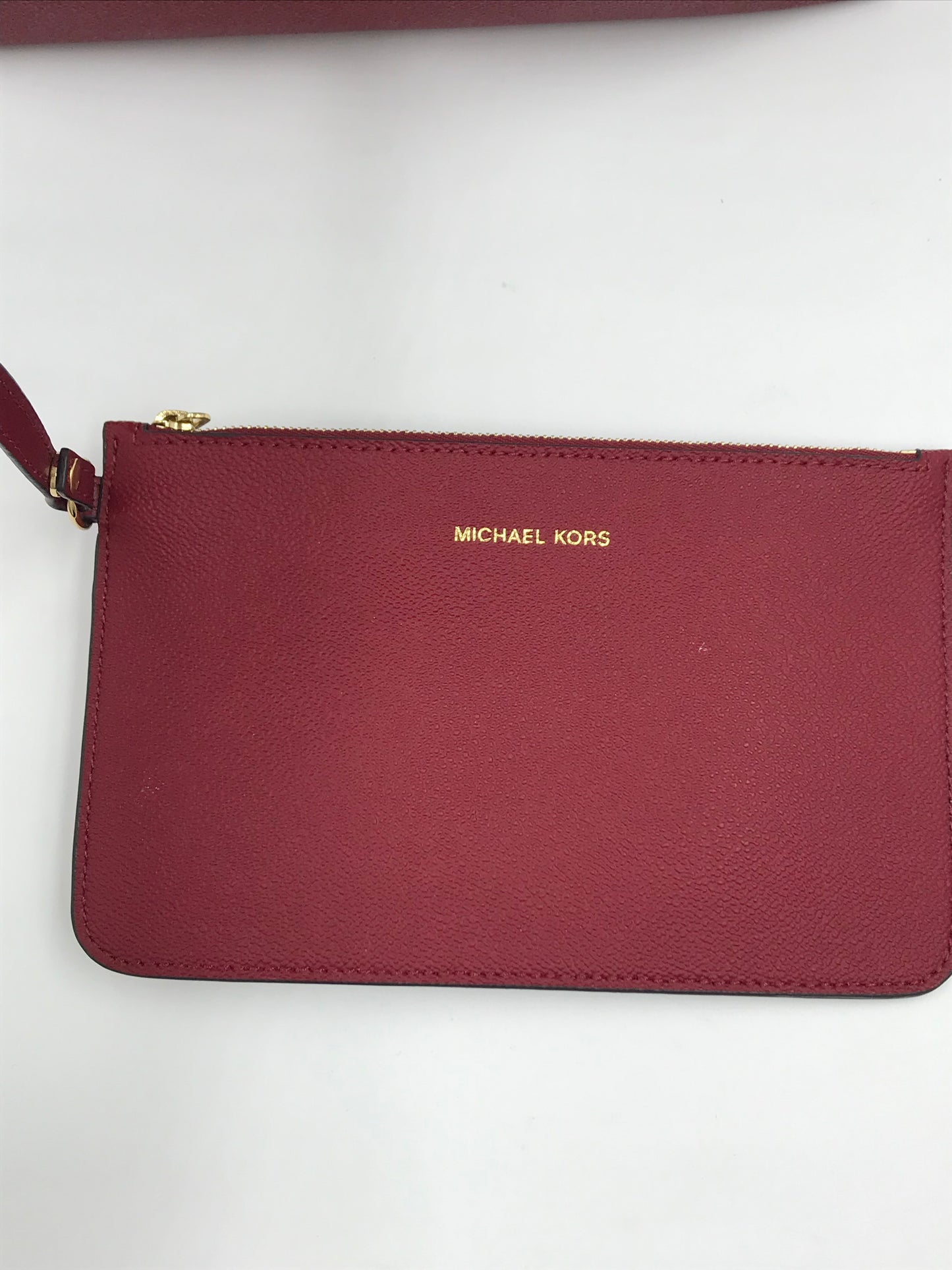 Michael Kors Large Hayley Faux Leather Red Tote