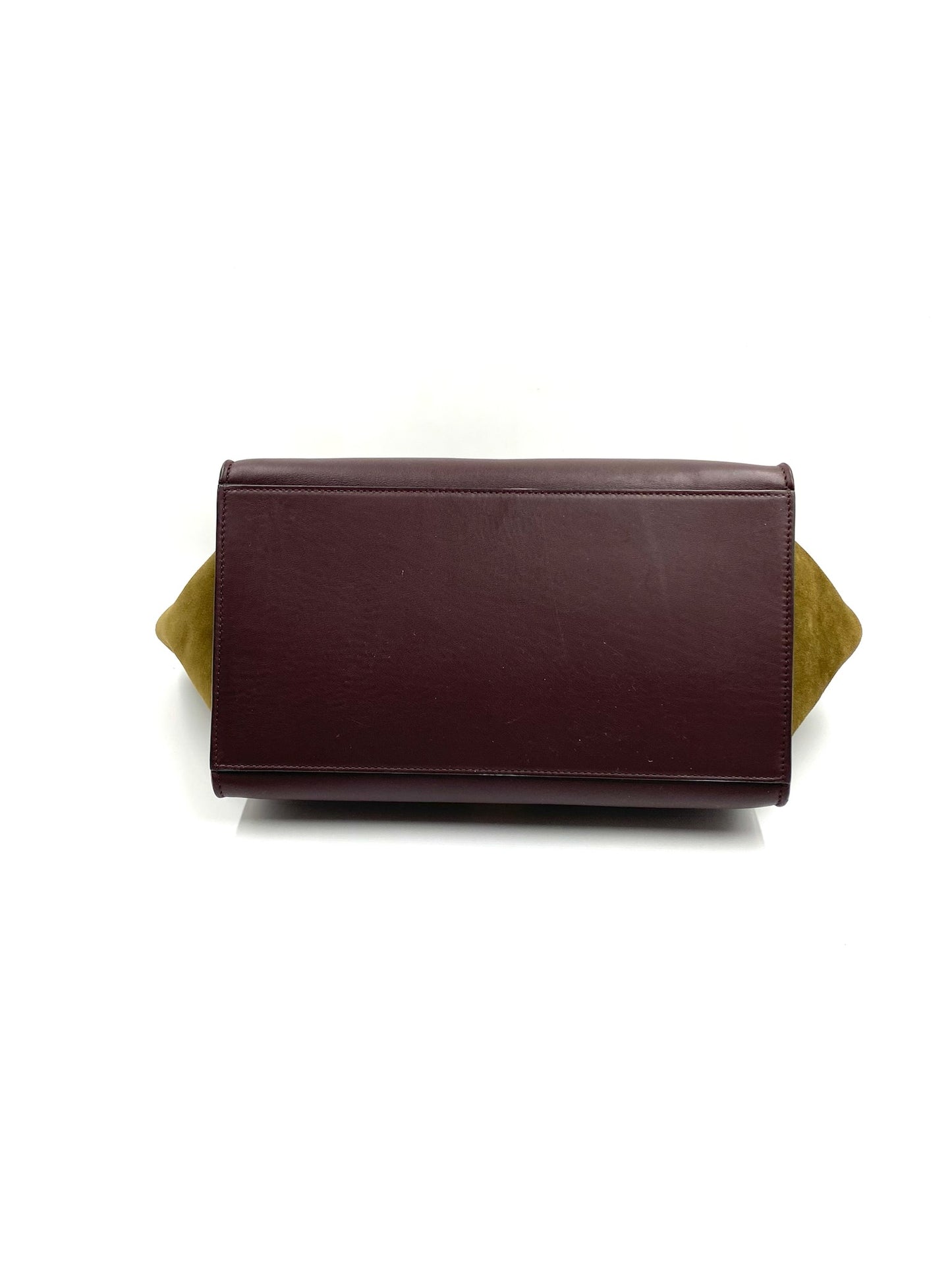 Celine Tri-Color Leather & Suede Medium Trapeze Bag