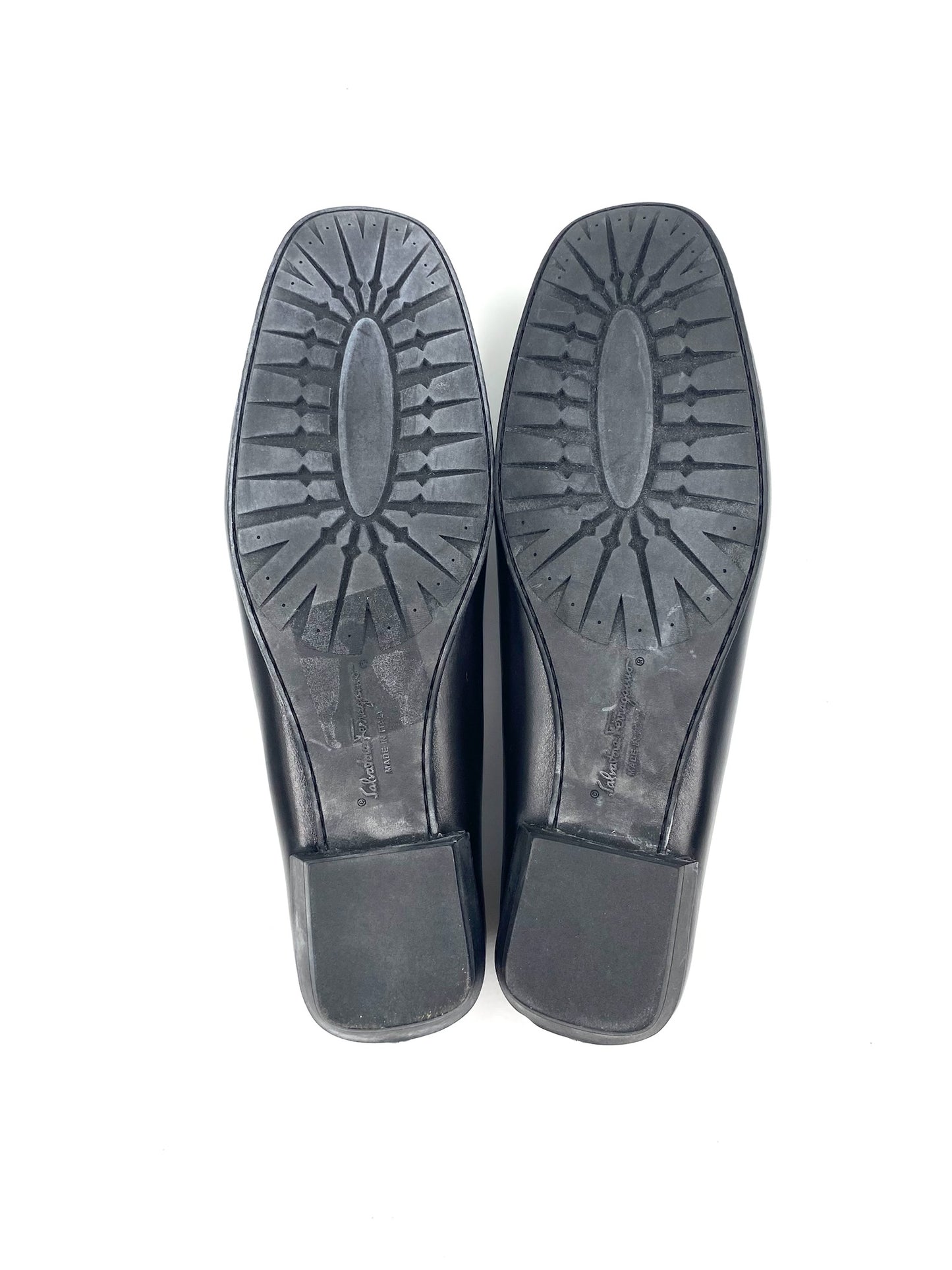 Salvatore Ferragamo Black Flat Loafers Size 6