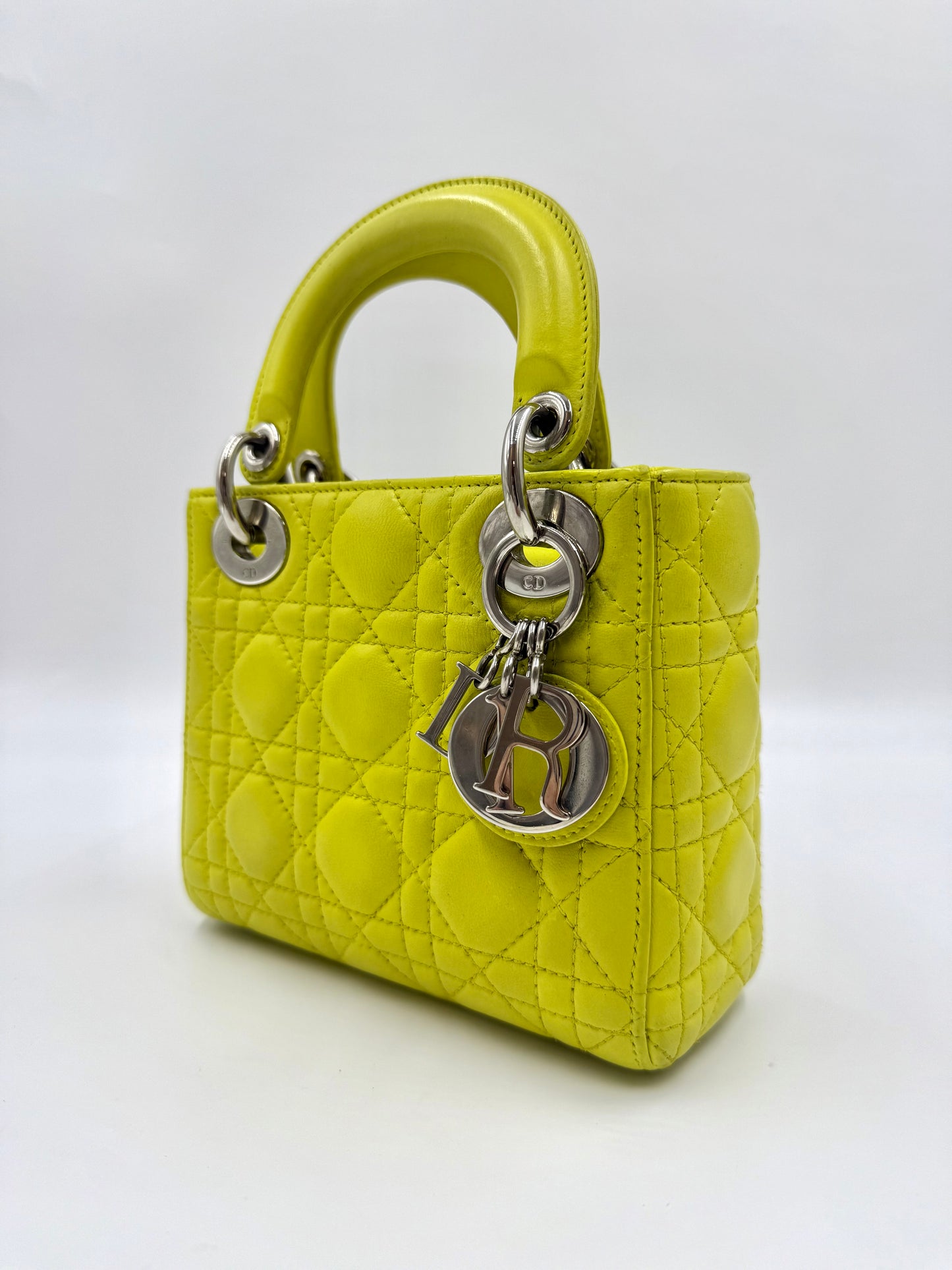 Lady Dior Mini Lemon Yellow Bag