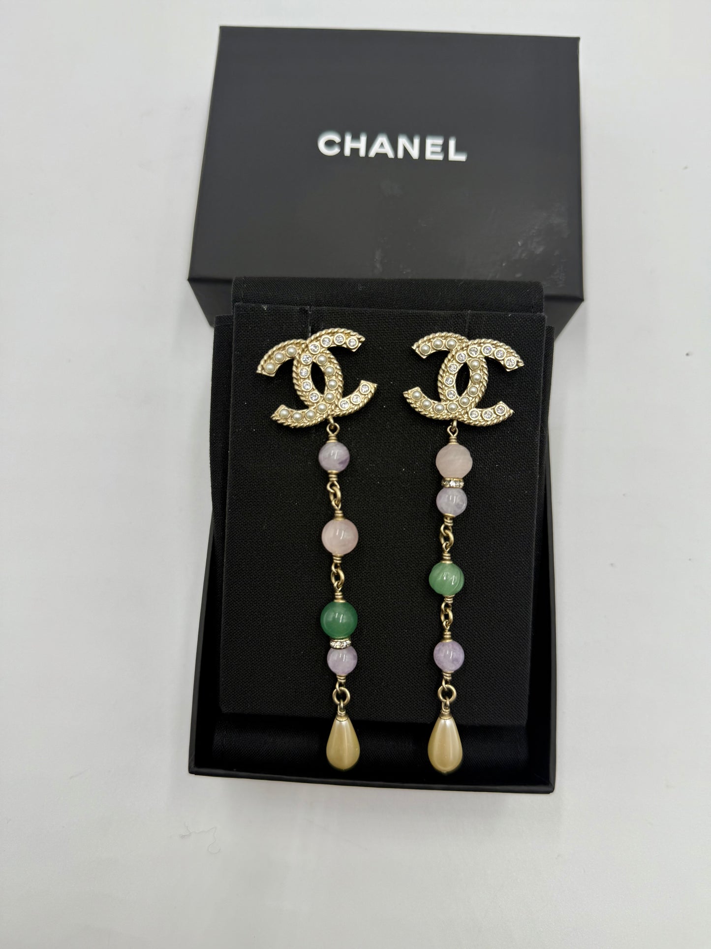 Chanel CC Long Multicolor Earring