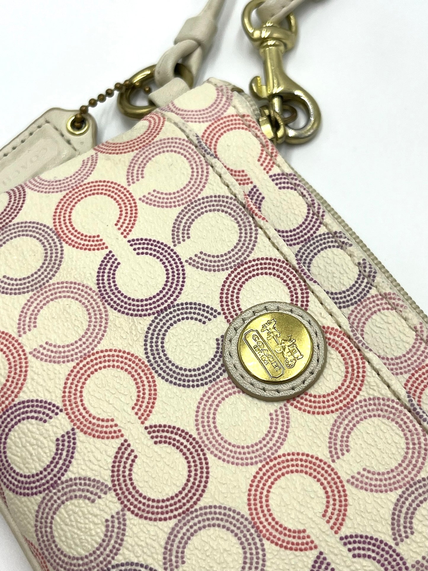 Coach Multi-Color Leather Wristlet