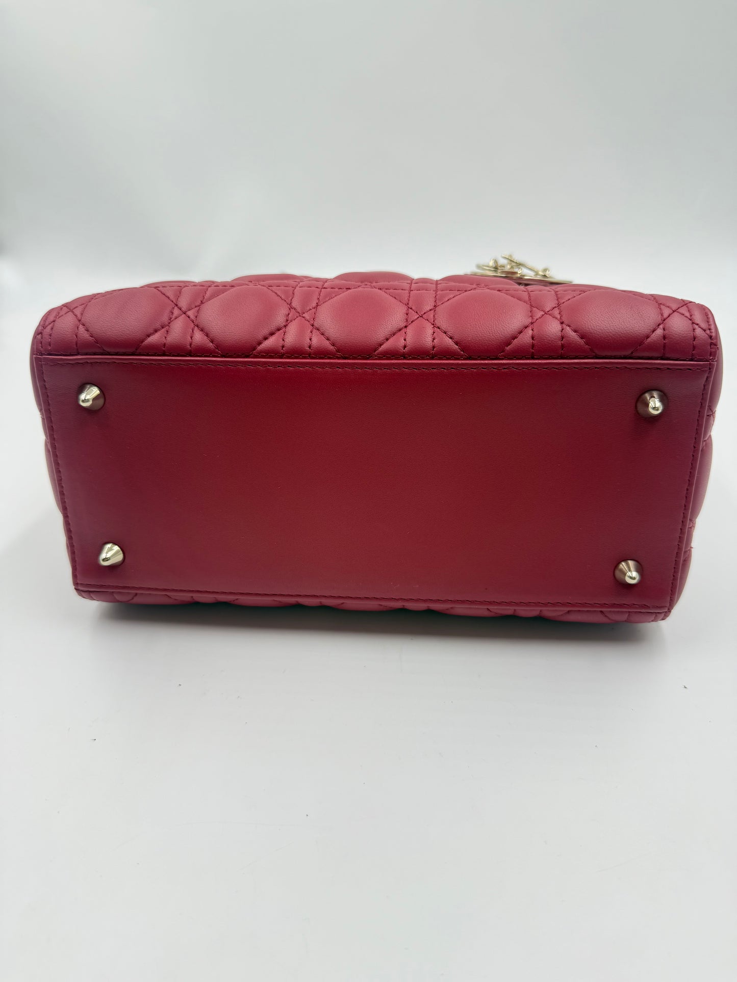 Christian Dior Lady Dior Red Medium Bag