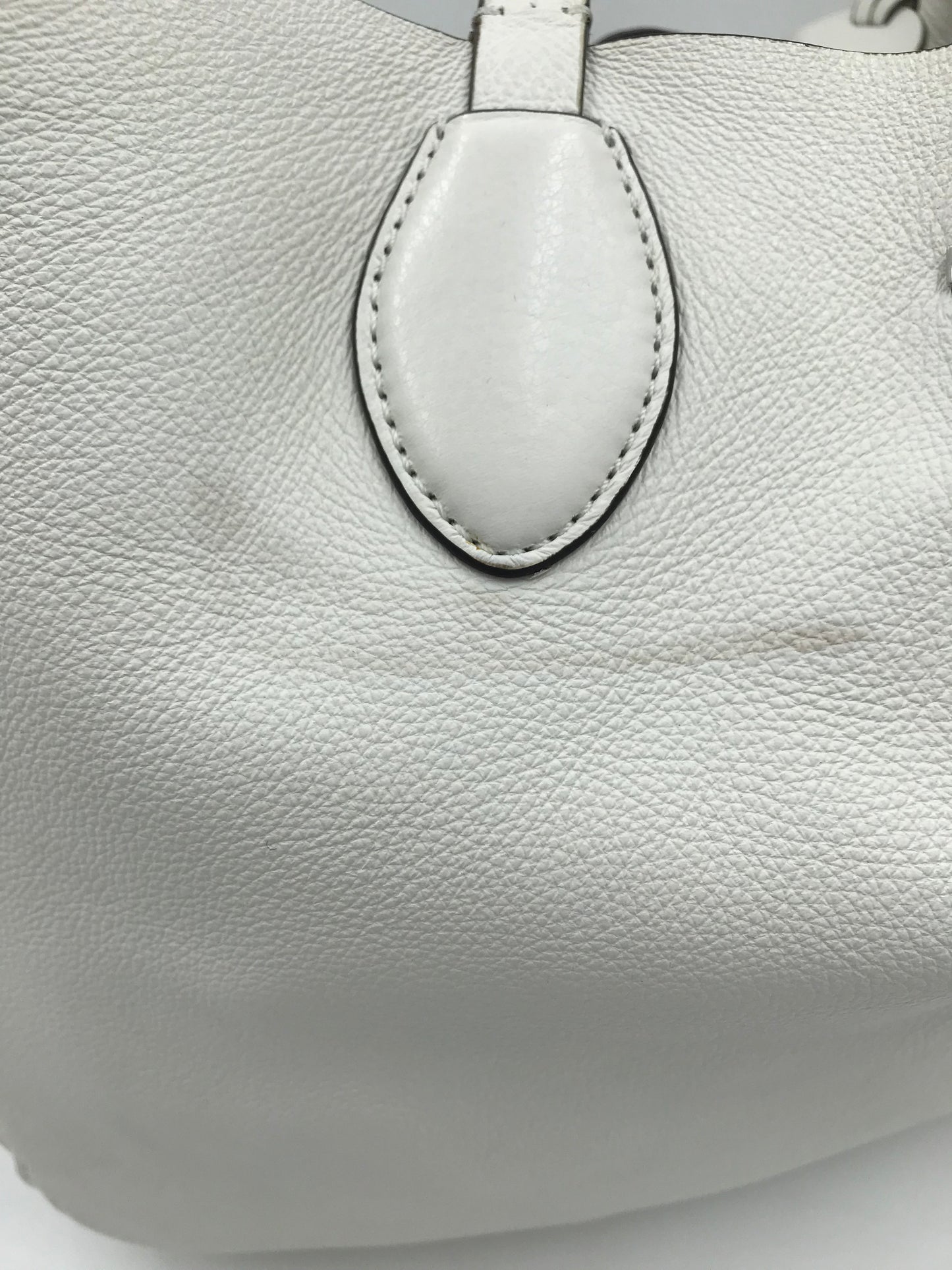 Michael Kors Leather Reversible Silver & White Large Tote