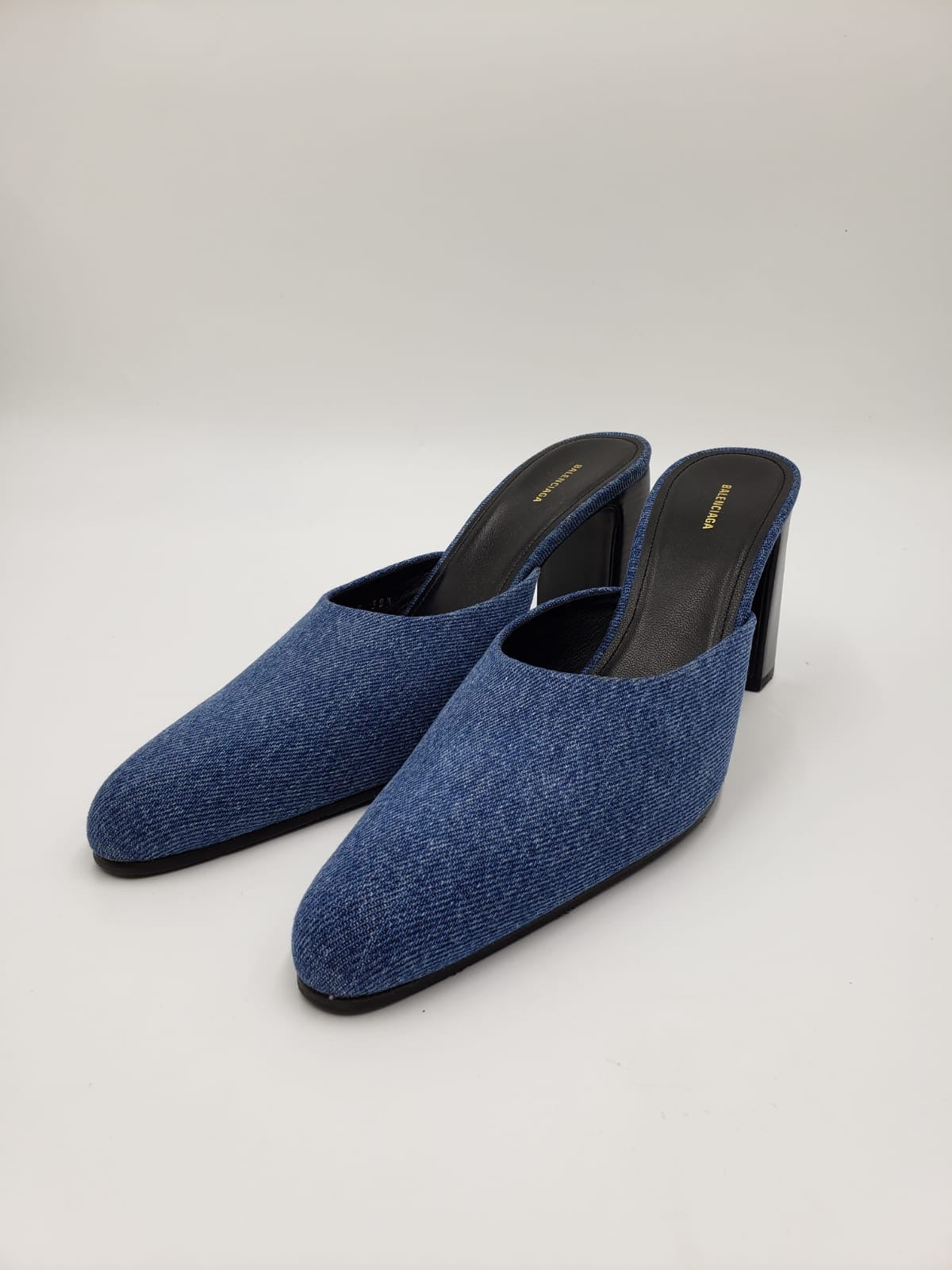 Brand New Balenciaga Blue Denim Mule Size 39