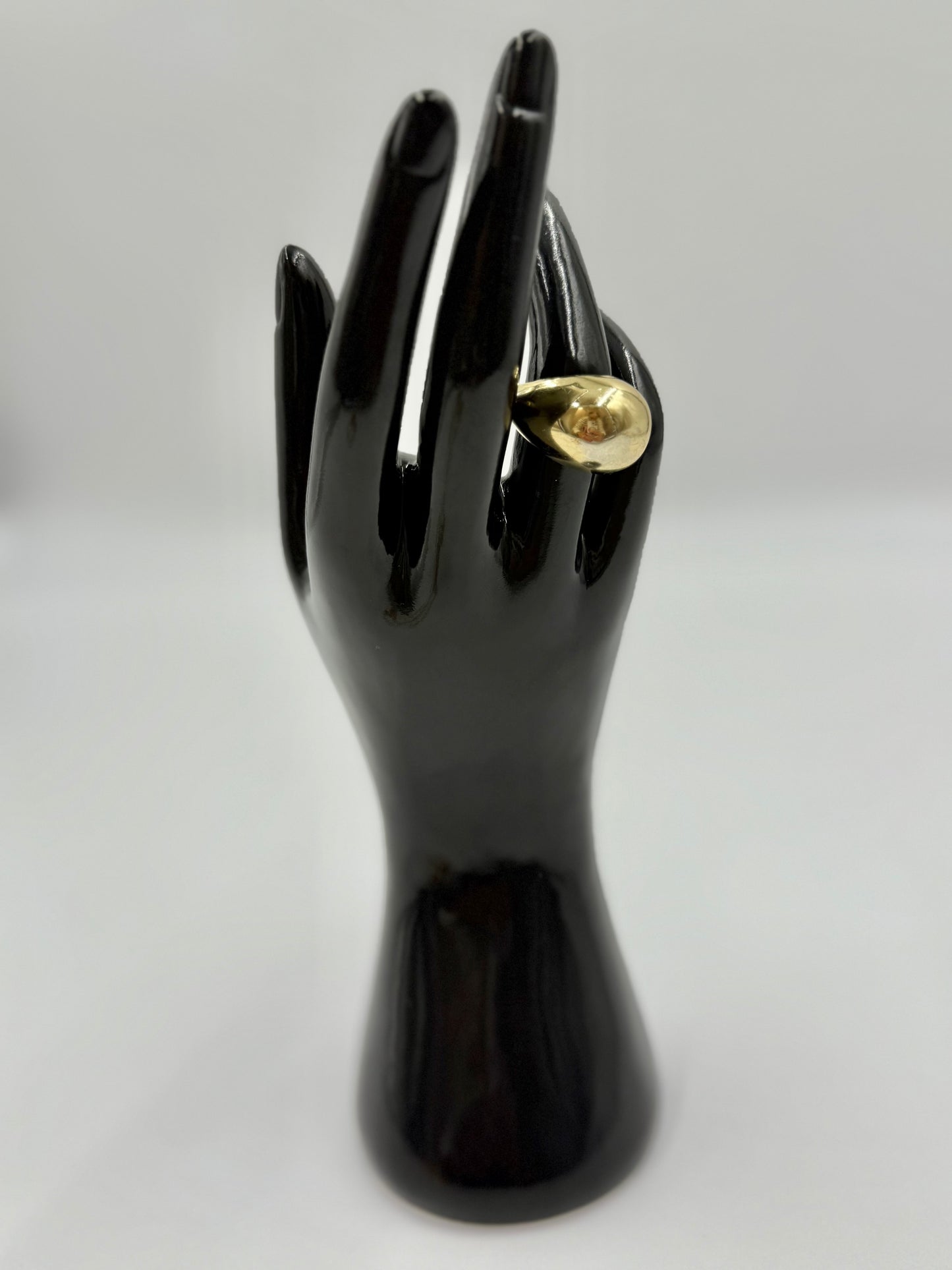 Vintage Christian Dior 1973 Gold Dome Ring Size 6.5