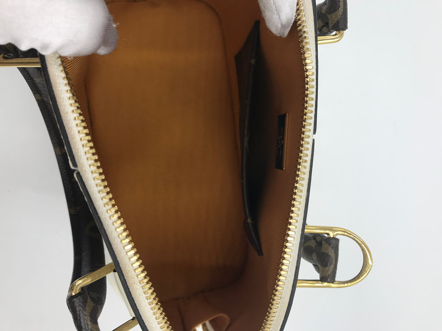 Louis Vuitton “Limited Edition” Vernis Alma BB Cream & Monogram Bag