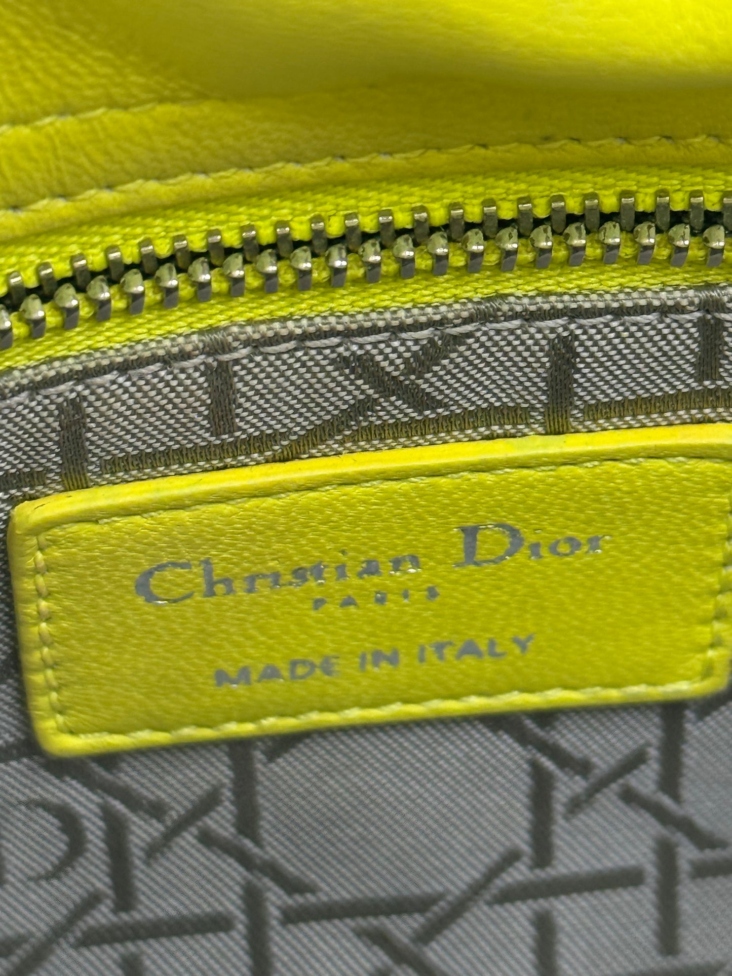 Lady Dior Mini Lemon Yellow Bag
