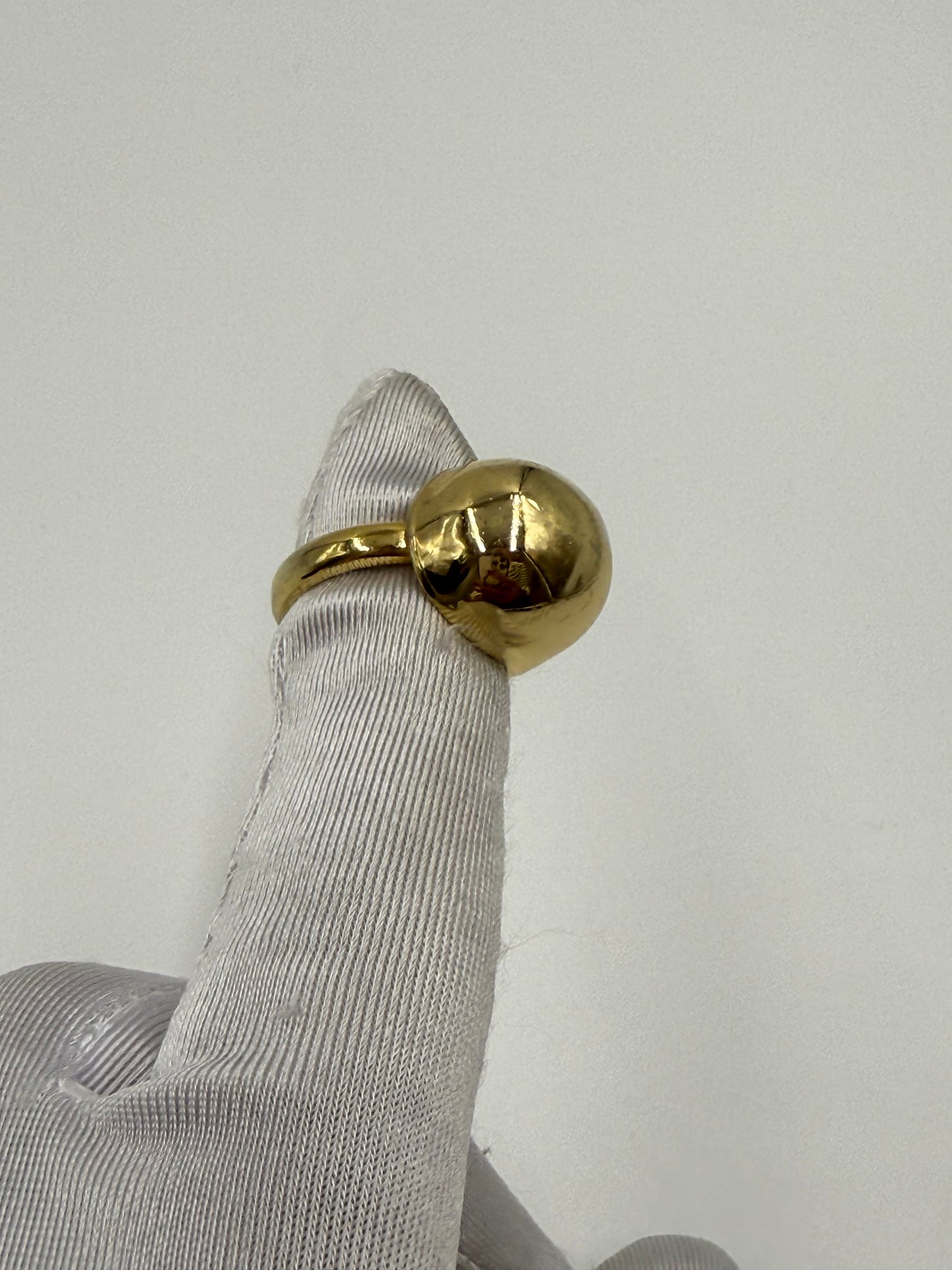 Vintage Christian Dior 1973 Gold Dome Ring Size 6.5