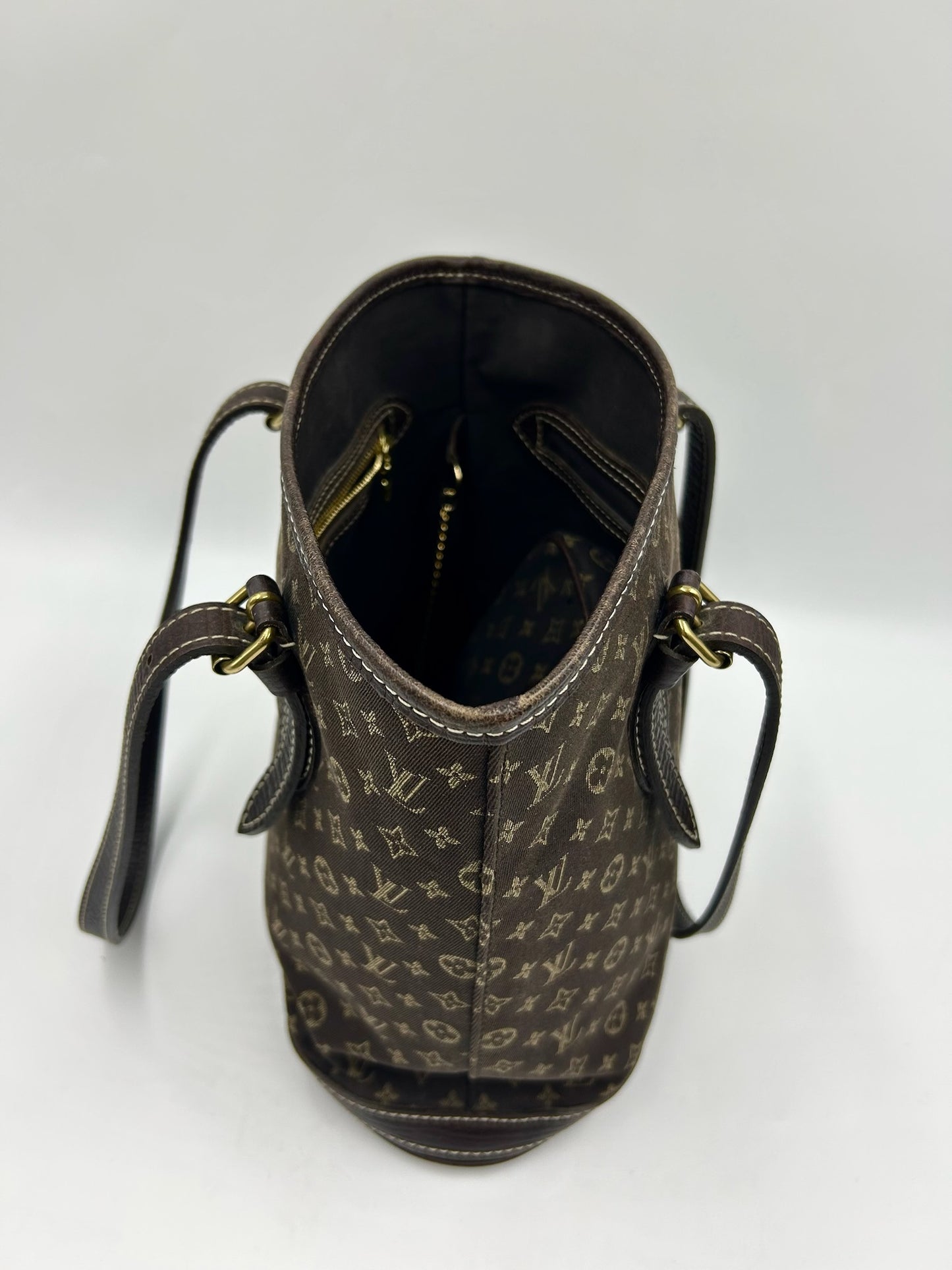 Vintage Louis Vuitton Mini Lin Bucket Bag With Pochette