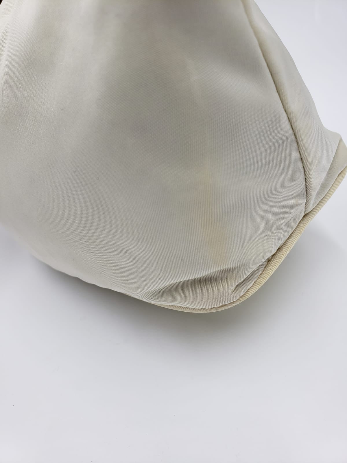 Prada Tessuto Sirio Bianco Nero Pochette Handbag