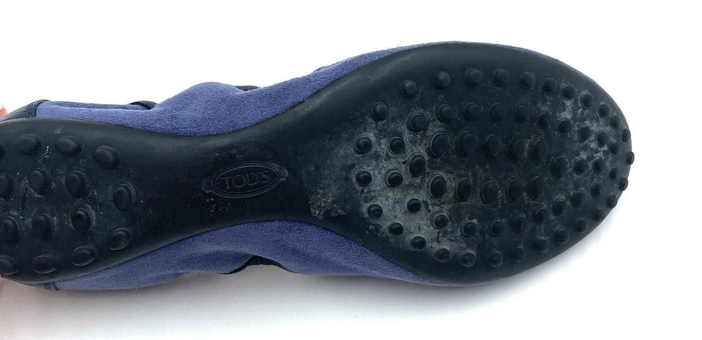 Tod’s Blue Suede Ballerina Flats Size 38