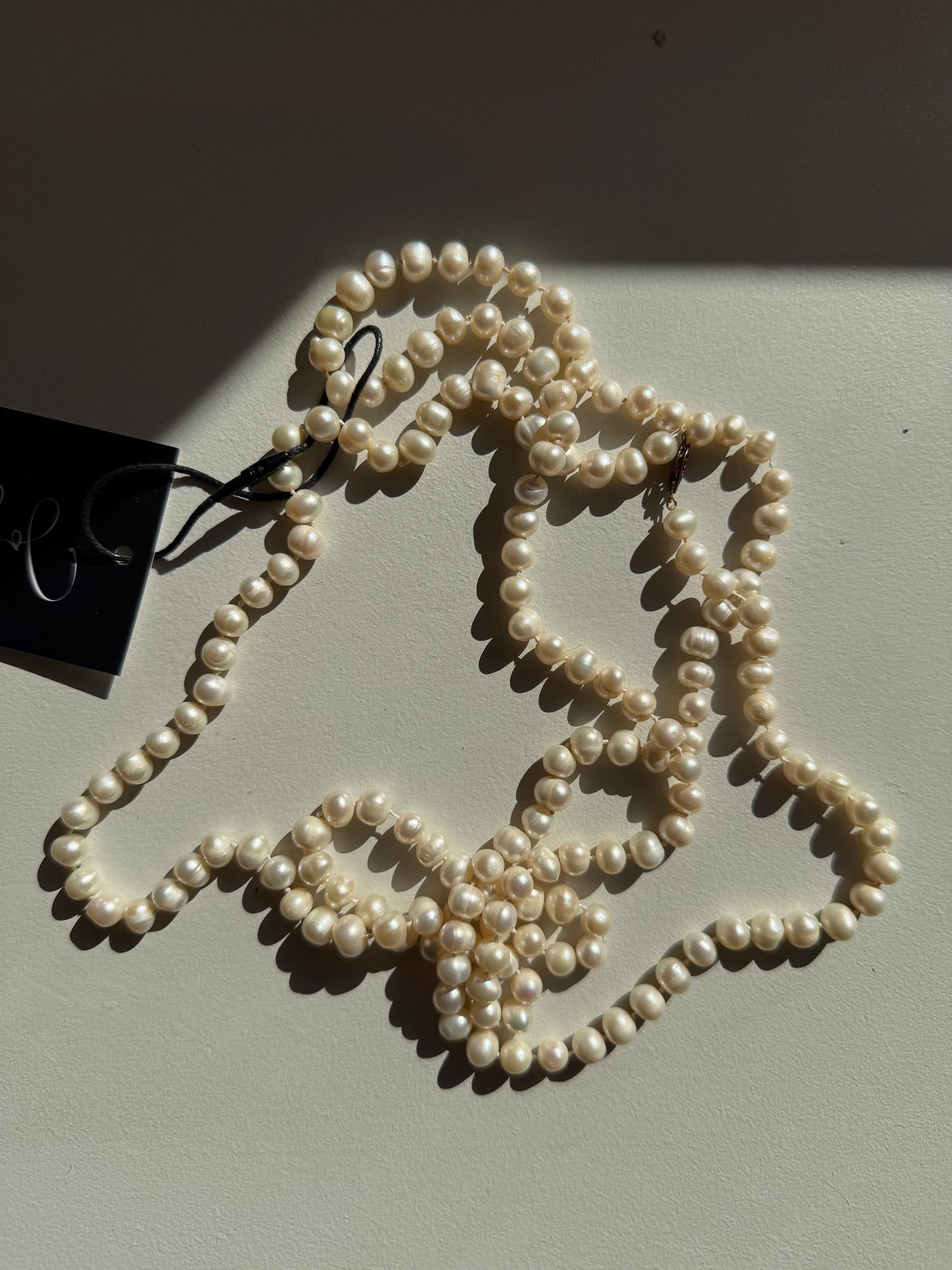 Vintage 1980s Real Pearl Necklace
