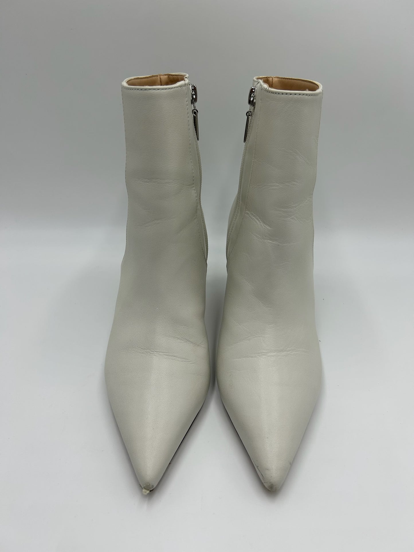 Schutz White Ankle Booties Size 8B