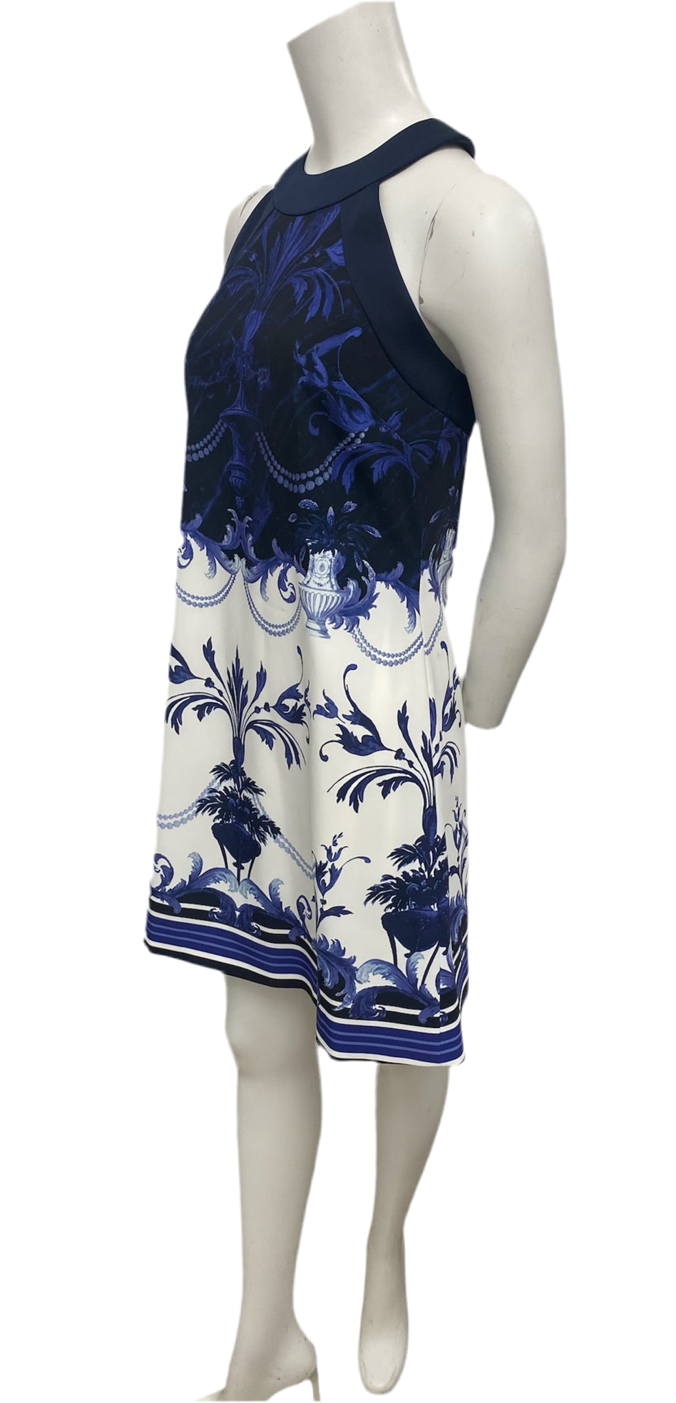 Ted Baker Blue Paisley Print Dress Size S