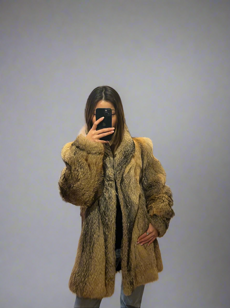 Vintage Amado Fox Fur Jacket Fits Like S/M