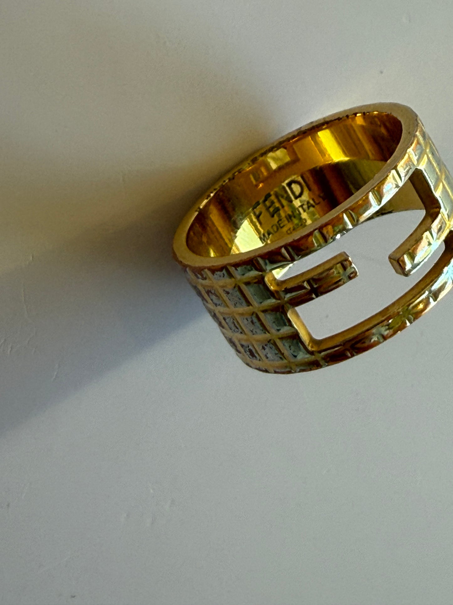 Fendi Gold Ring Size 8