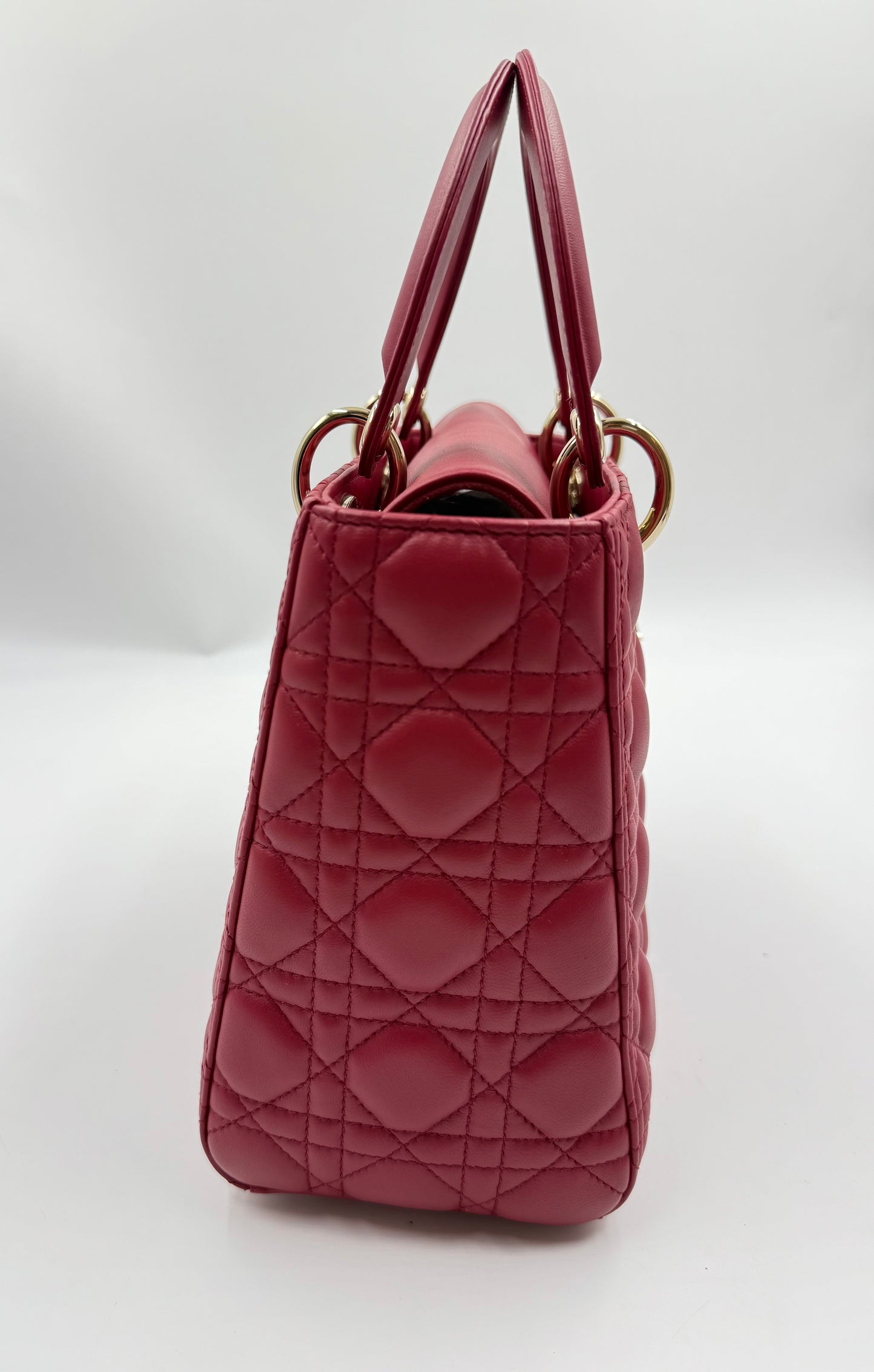 Christian Dior Lady Dior Red Medium Bag