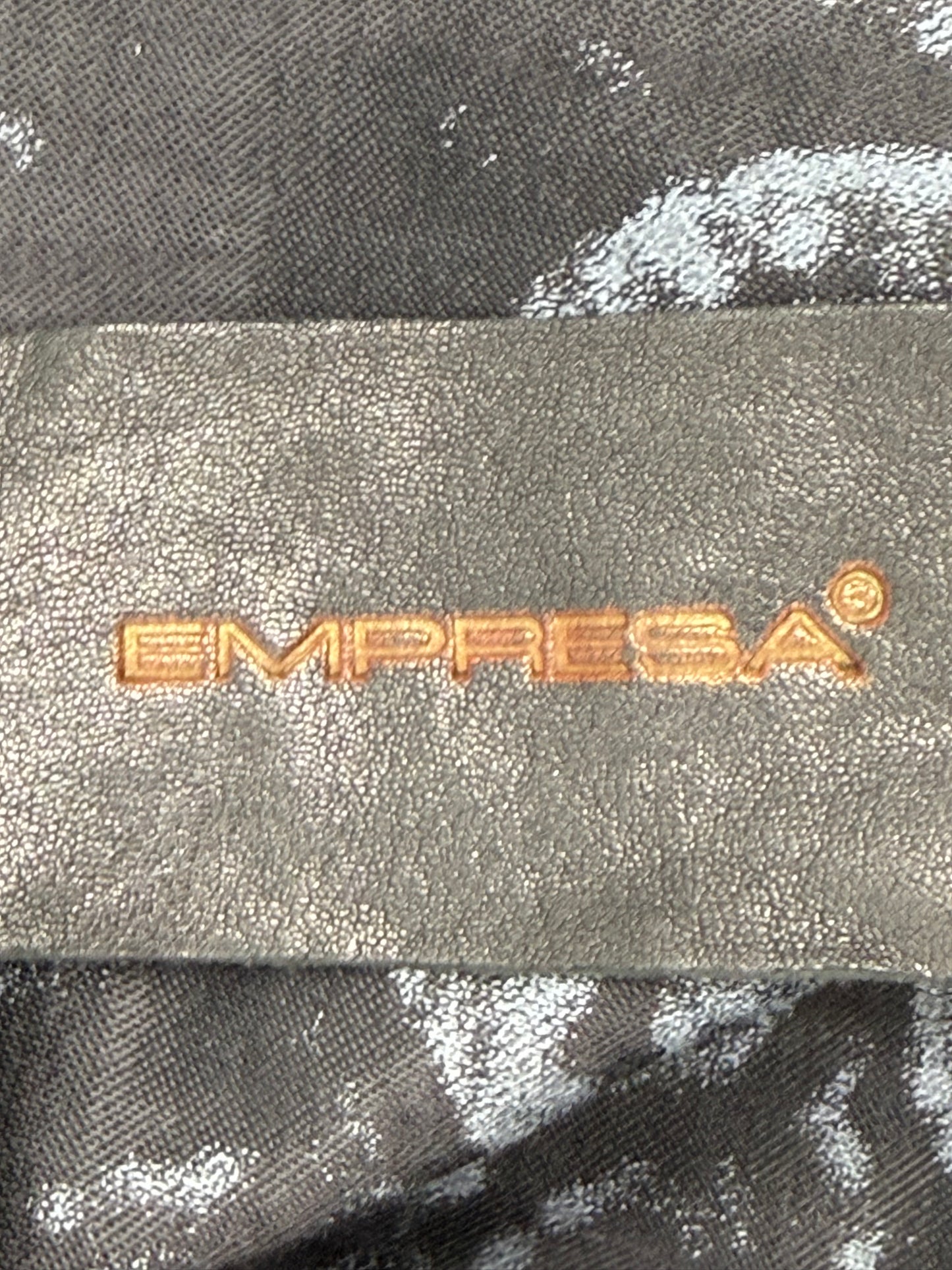 Empresa Black Leather Moto Jacket Size 42