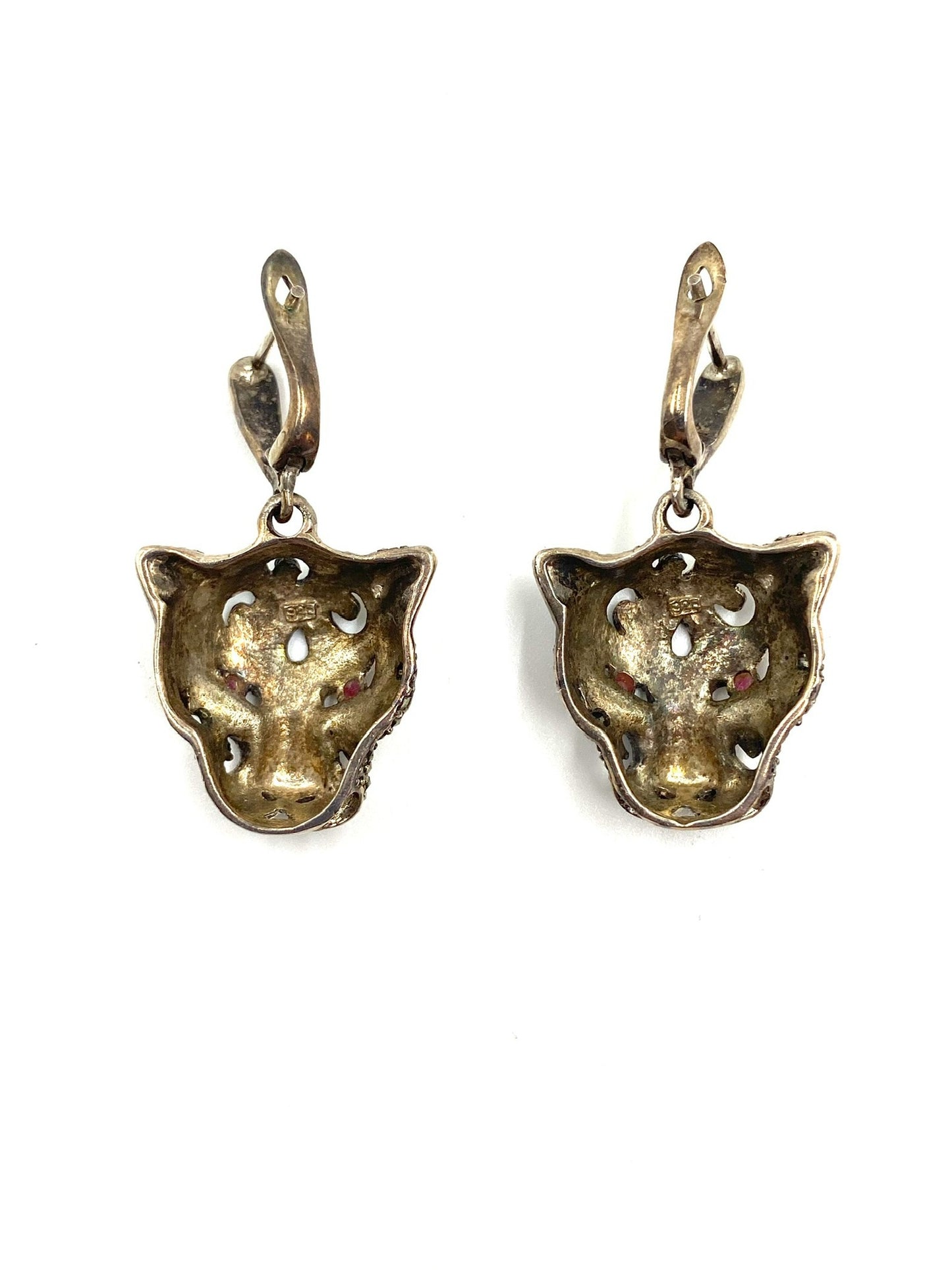 Panther Marcasite Earring & Necklace Set