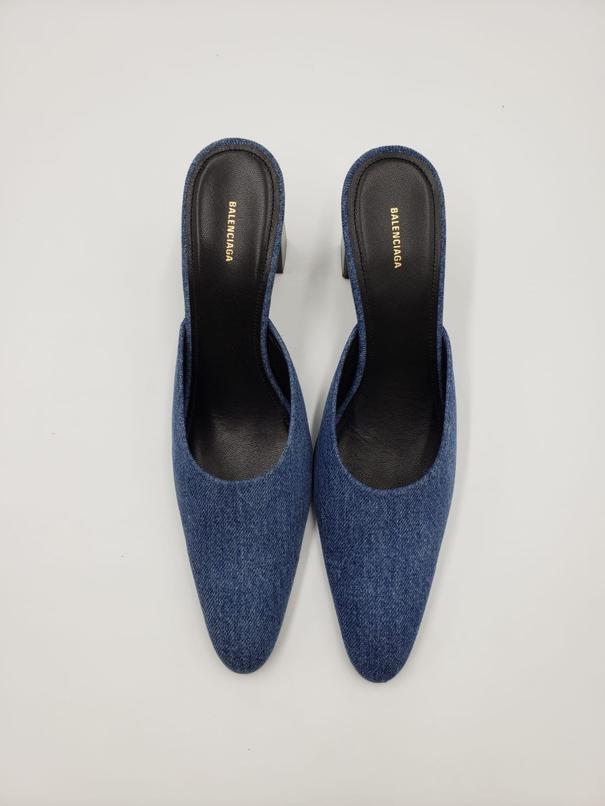 Brand New Balenciaga Blue Denim Mule Size 39