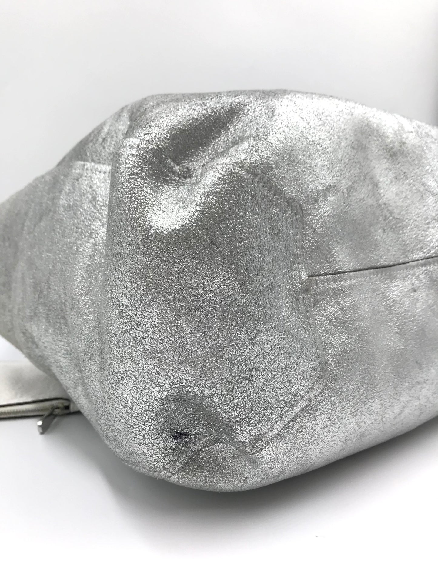 Michael Kors Leather Reversible Silver & White Large Tote