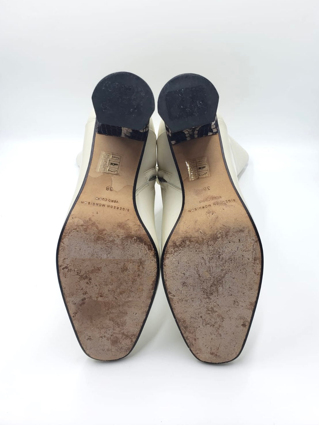 Sigerson Morrison White Tall Leather Boots Size 38