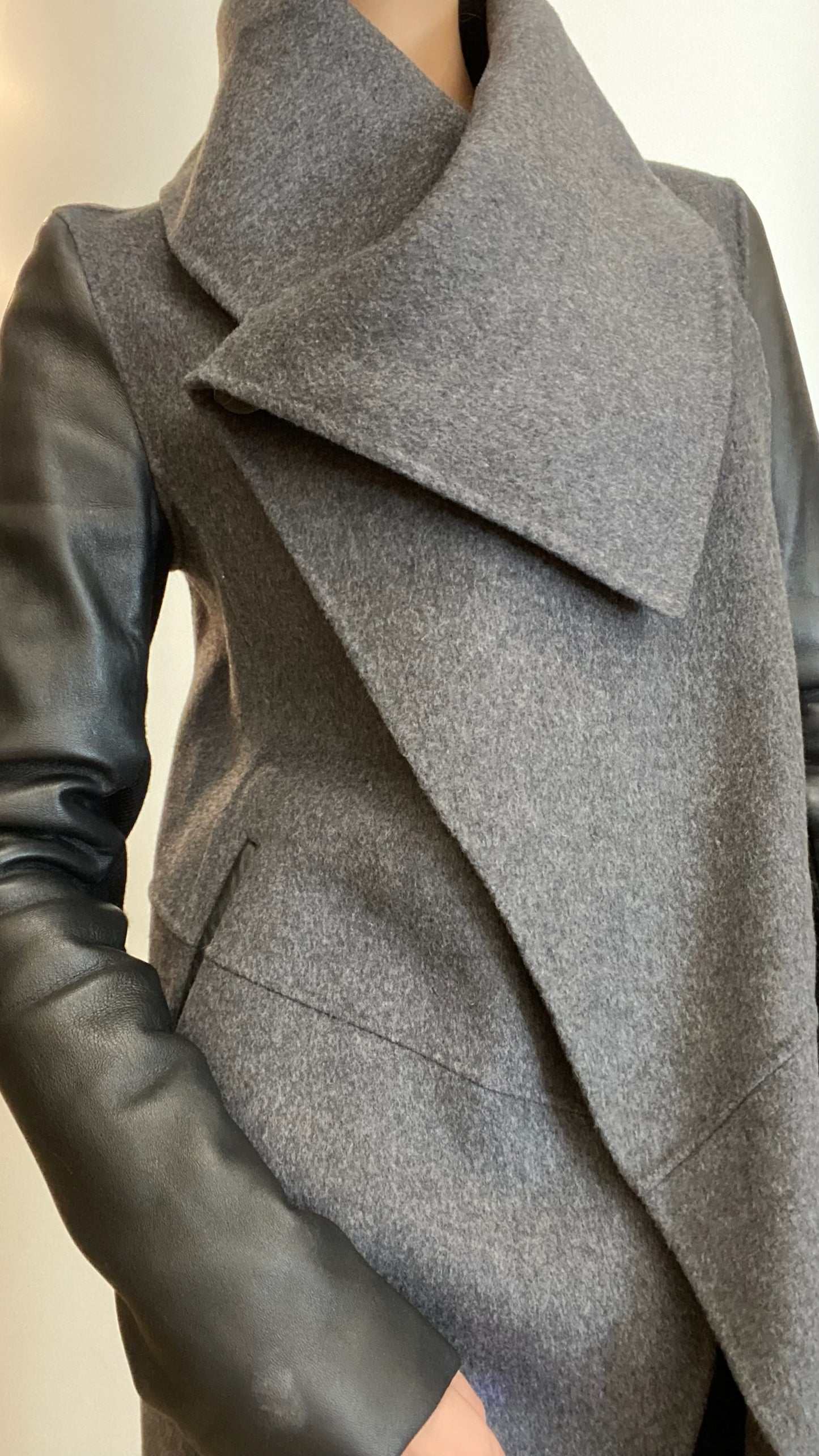 Mackage Grey Wrap Jacket Size XS