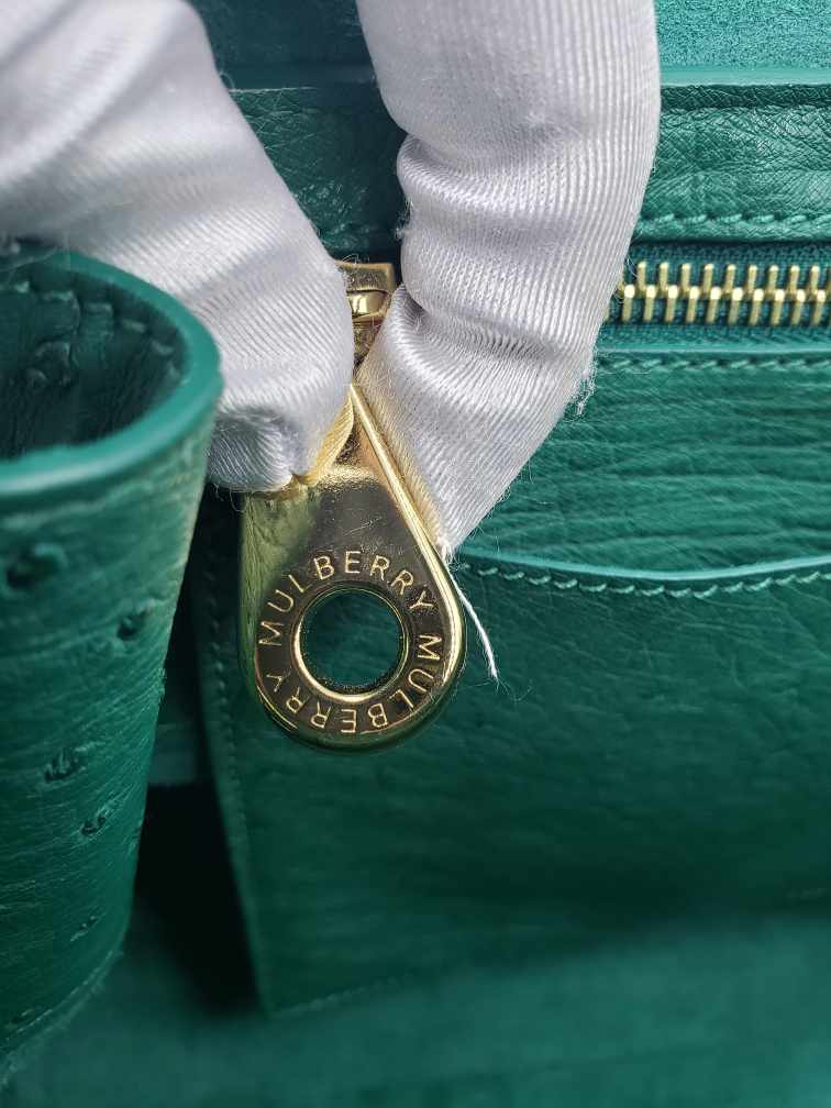 Mulberry Exotic Ostrich Emerald Green Bayswater Shoulder Bag