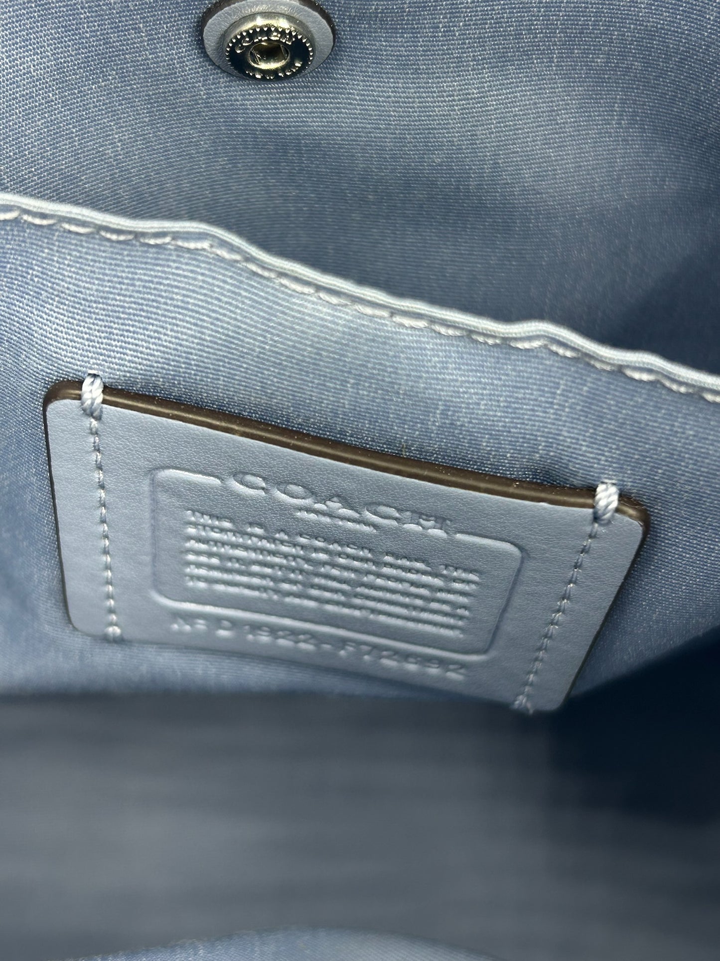 Coach Blue Paxton Duffle Leather Crossbody Bag