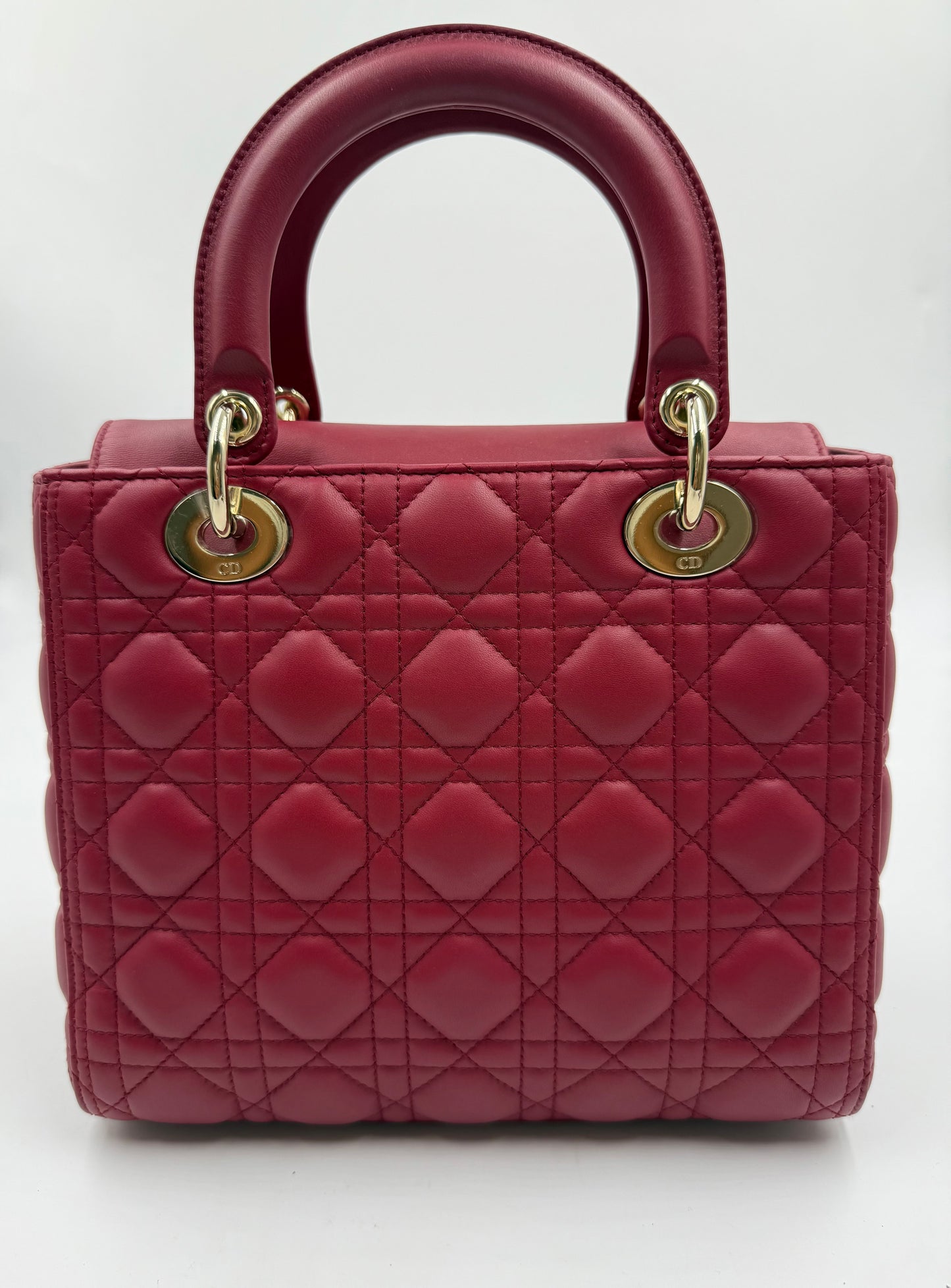 Christian Dior Lady Dior Red Medium Bag