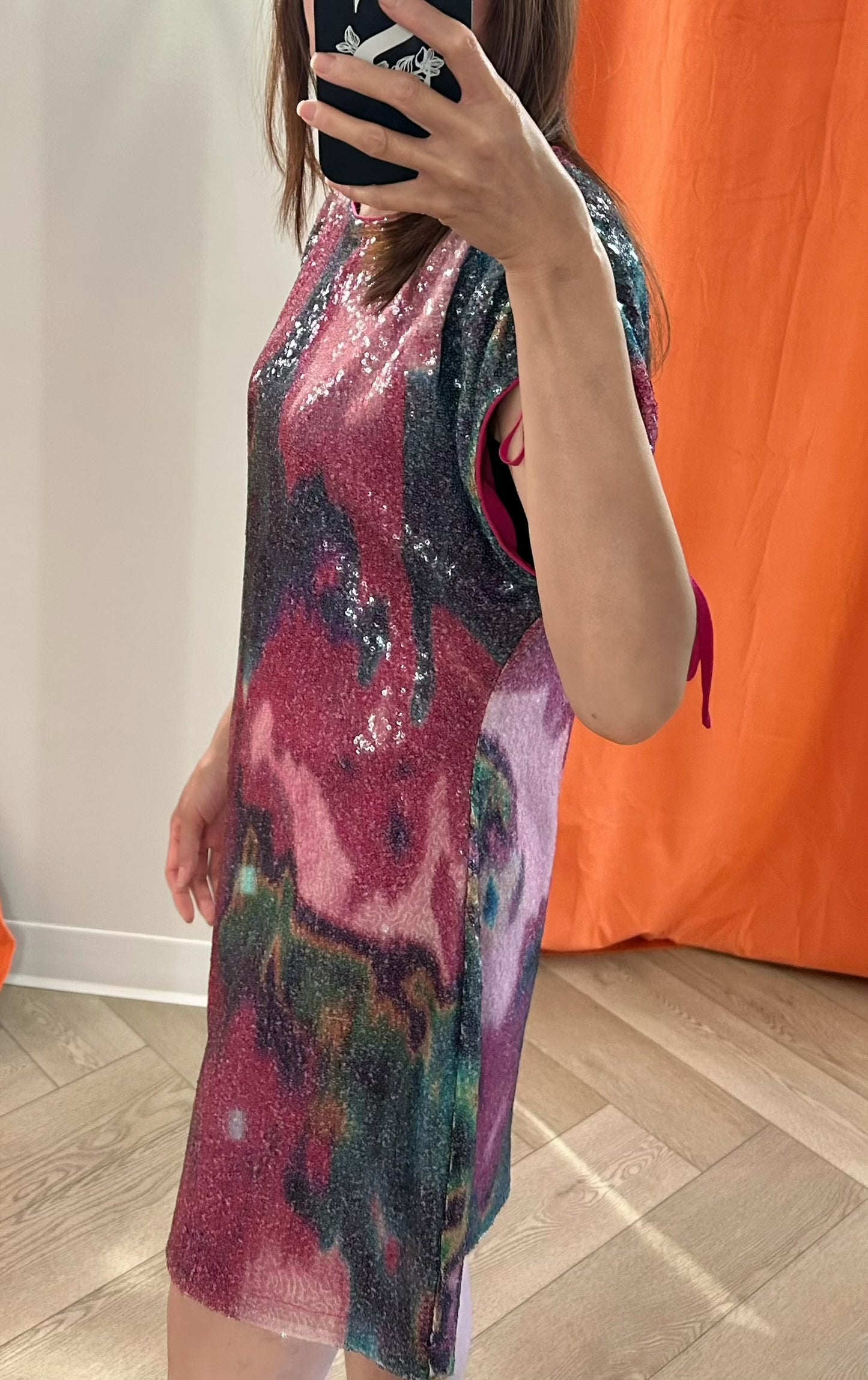 Brand New One33 Social Pink Sequin Dress Size 8