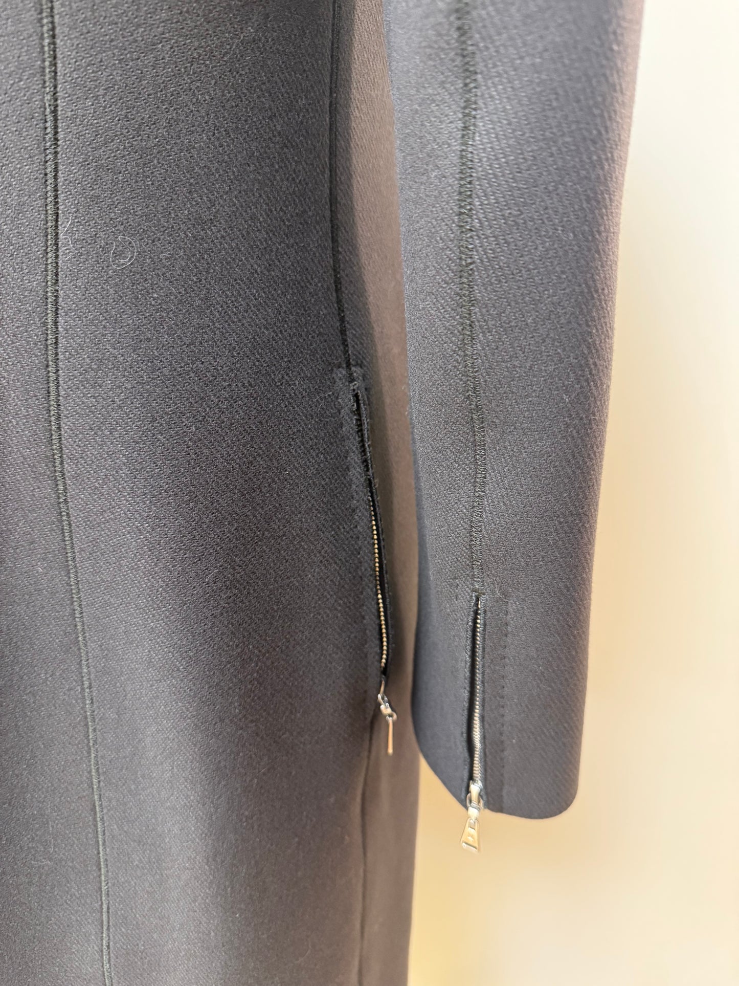 Louis Vuitton Olive Green Wool Coat Size 42