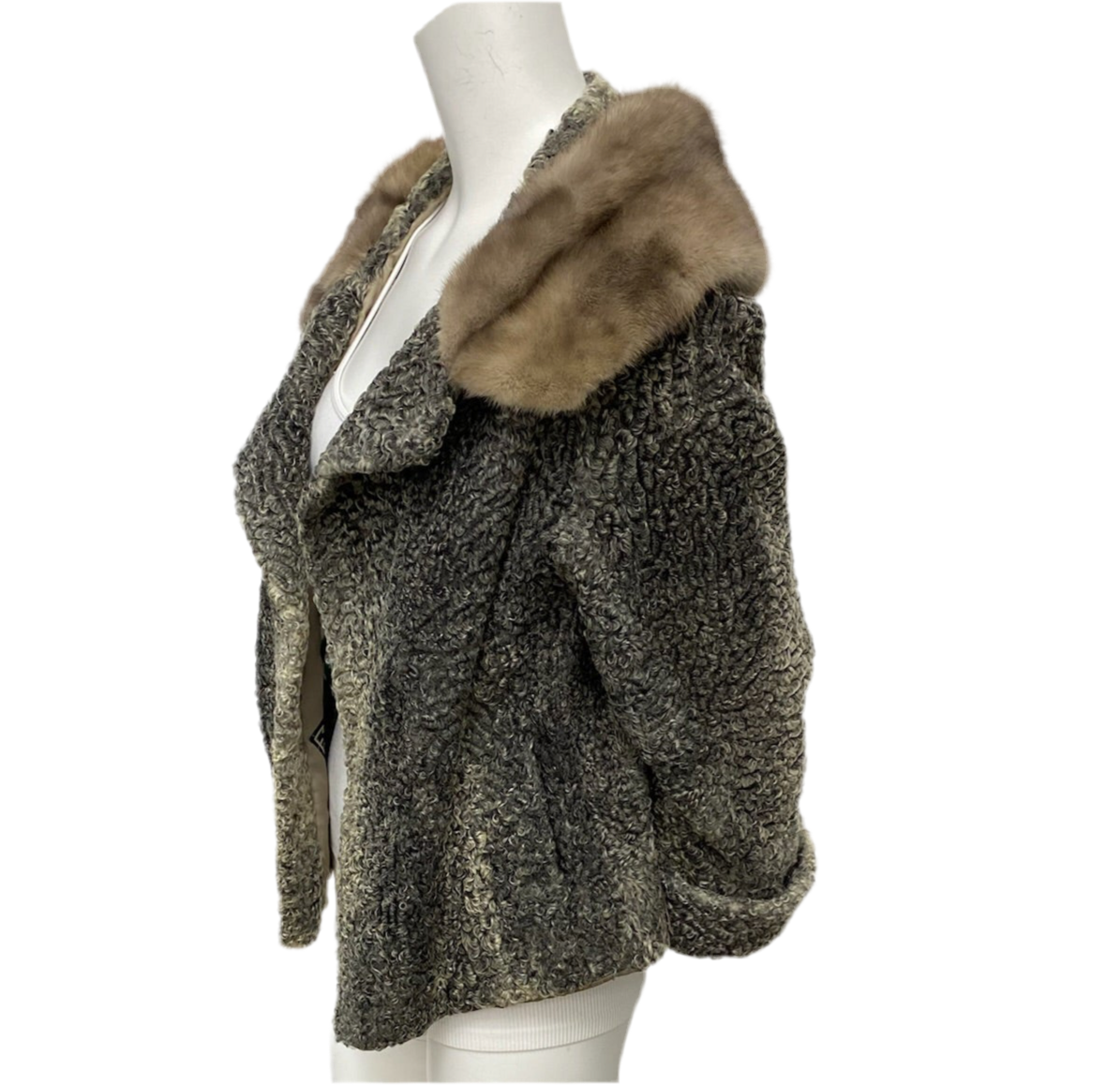 Vintage 1964 Crop Persian Fur Coat Fits S/M